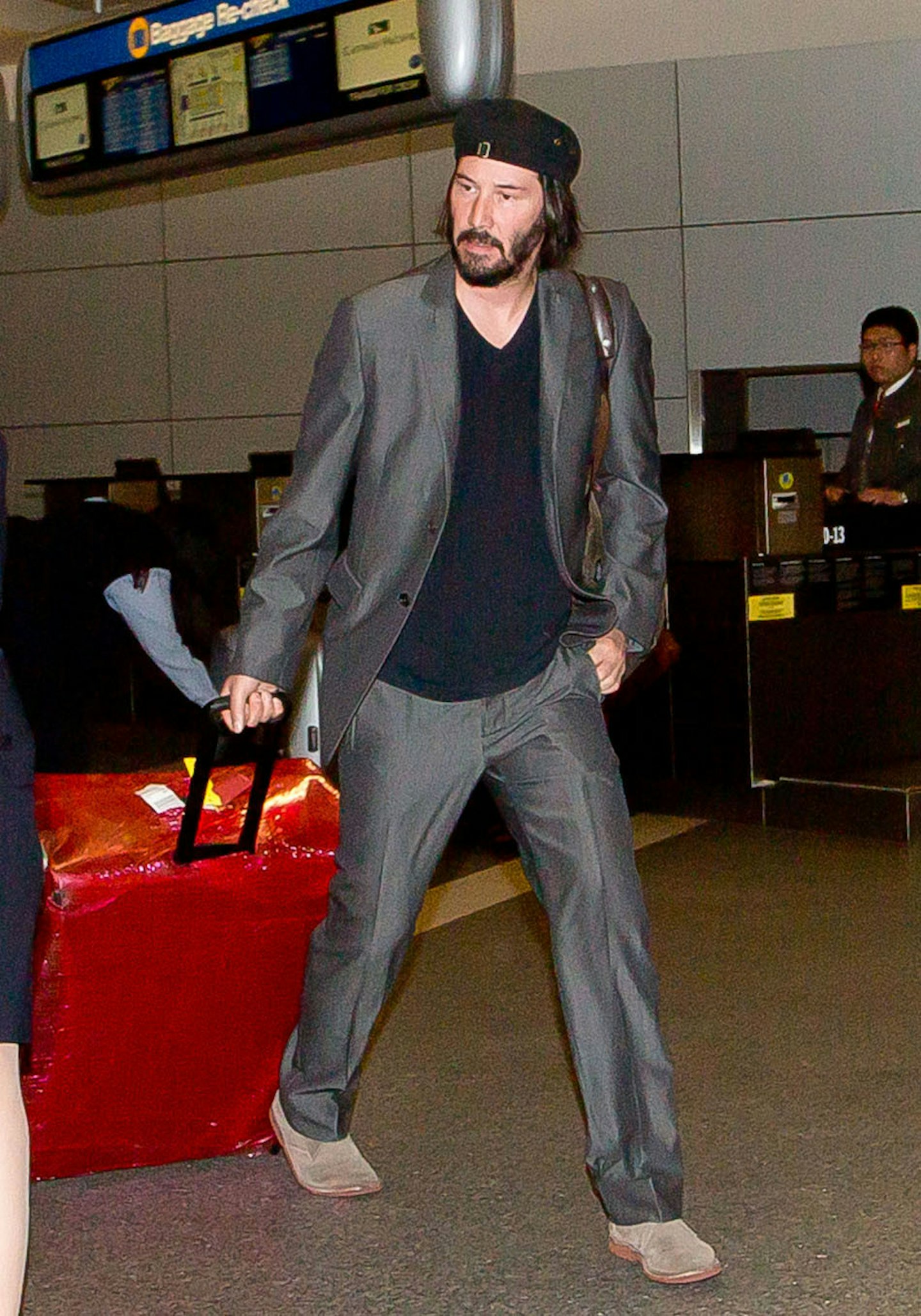 A scruffier Keanu earlier this year.