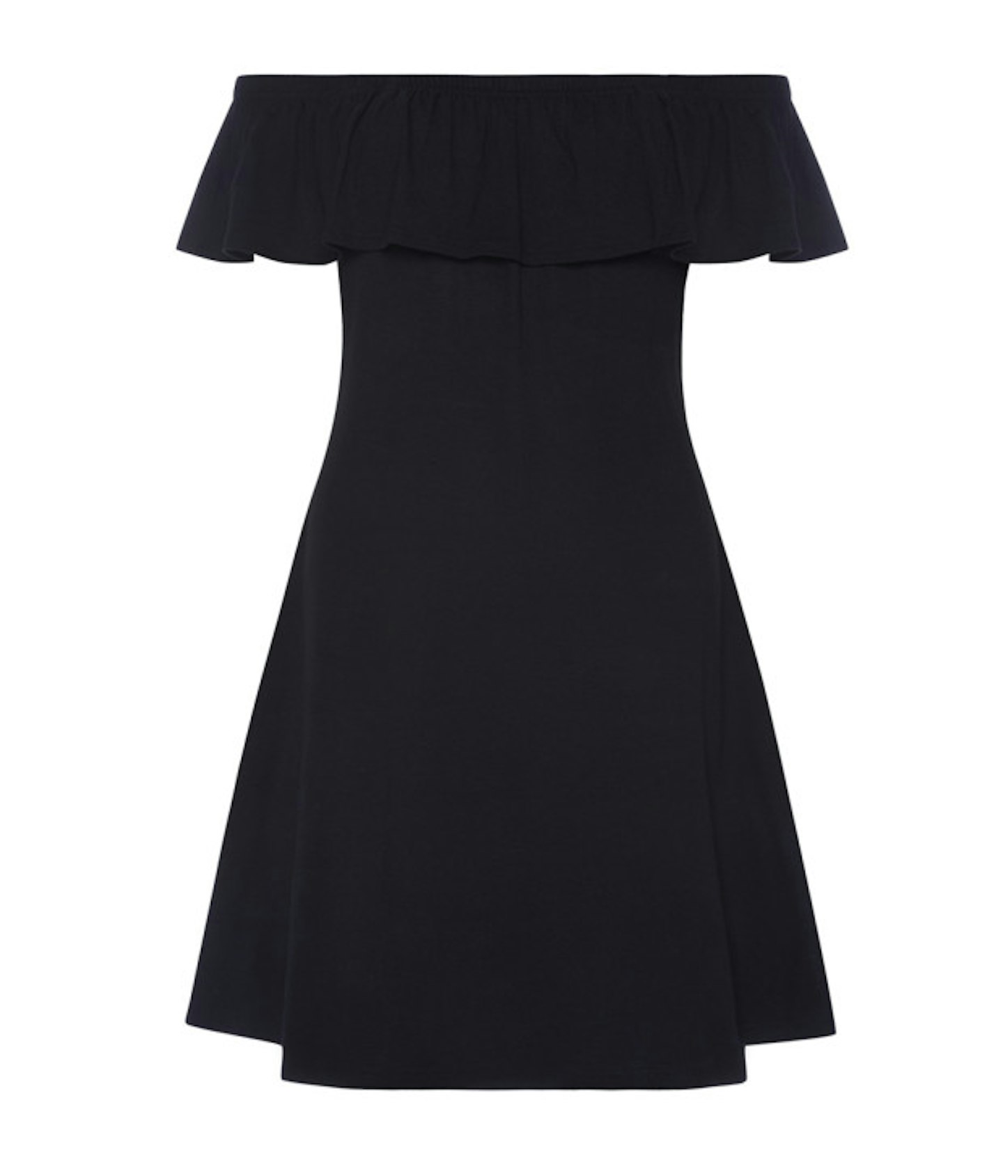 off-the-shoulder-black-frill-dress