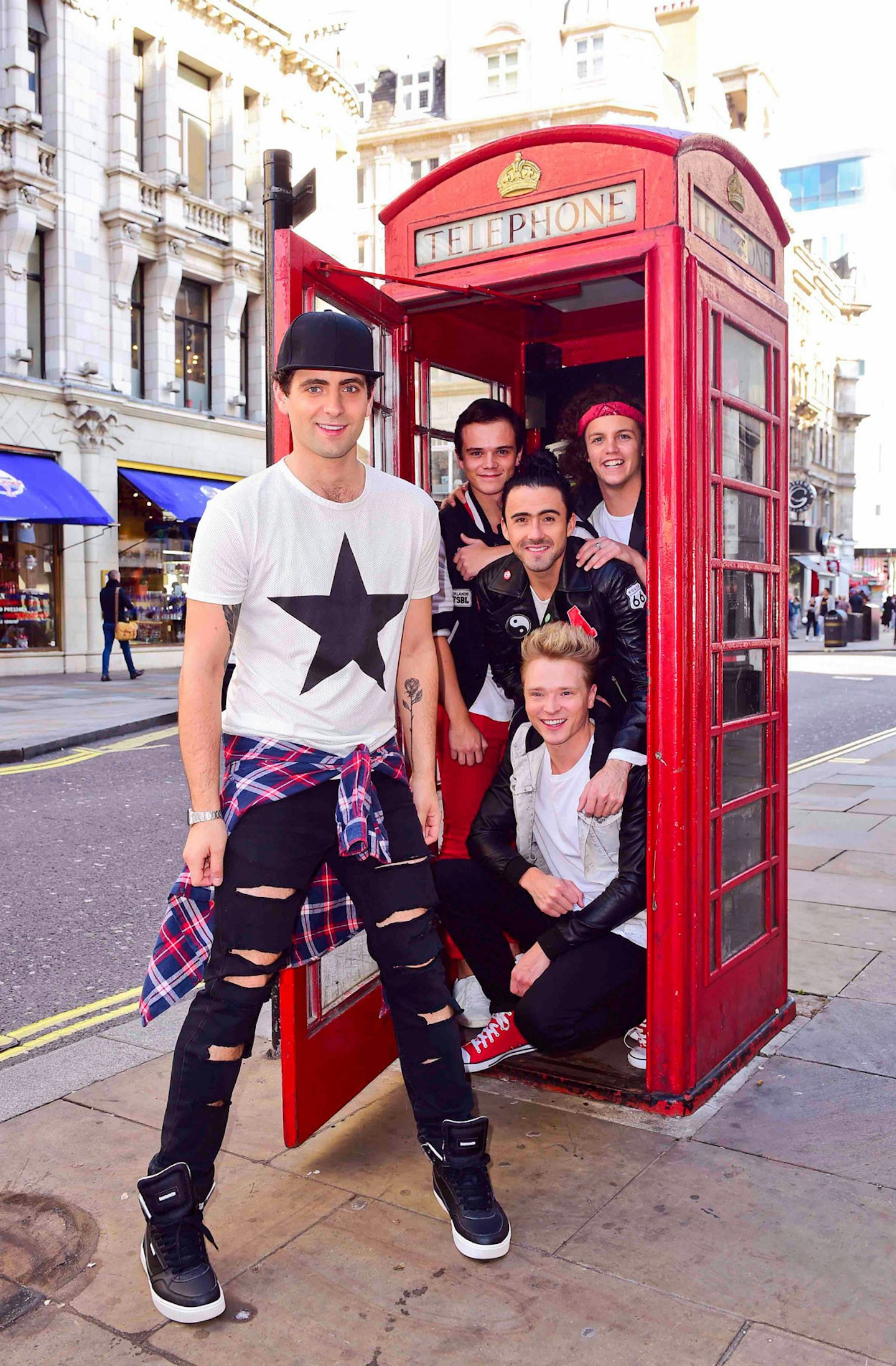 Left to right: Liam, Louis, Zayn, Niall and Harry