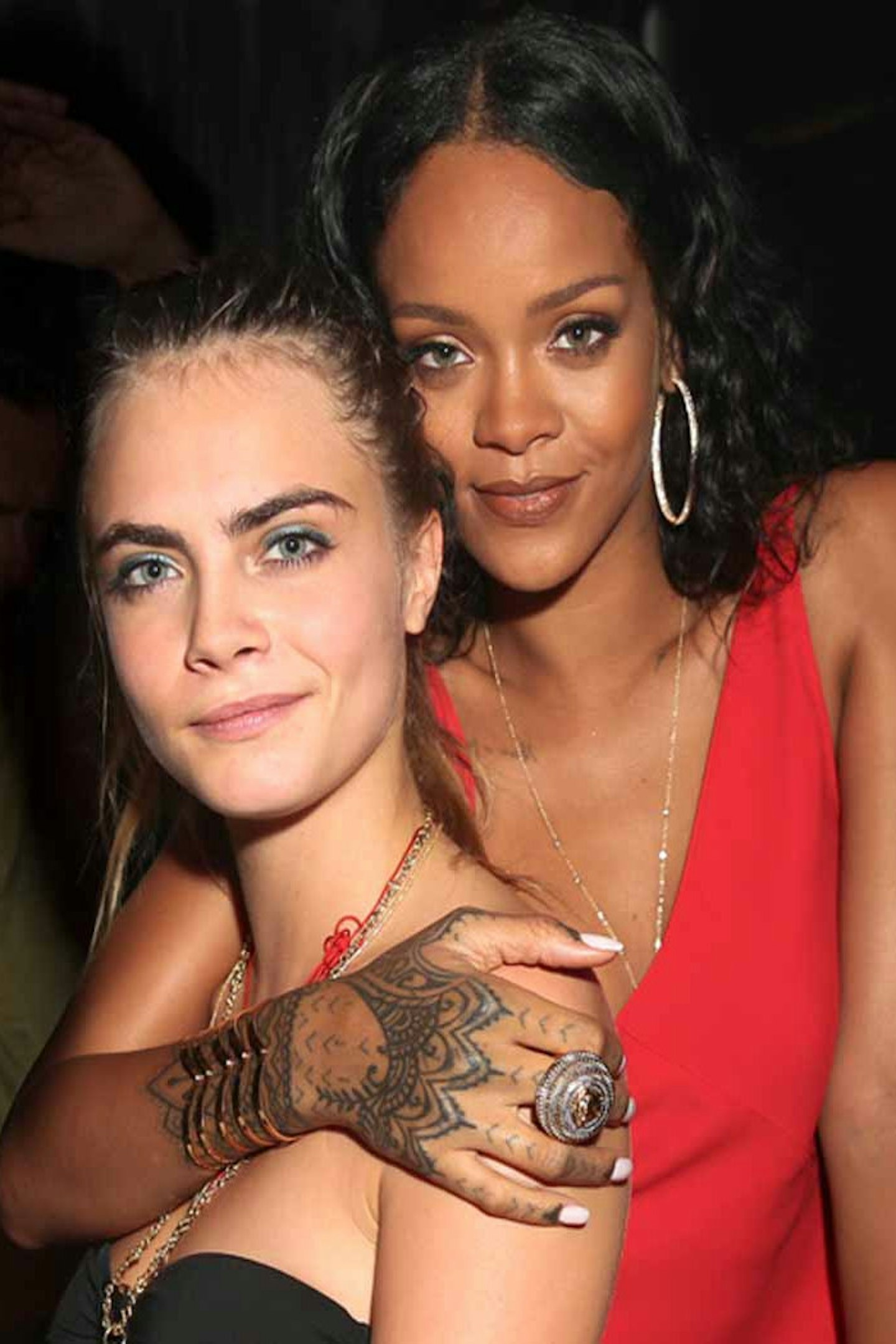 Cara Delevingne and Rihanna at 'Cell for gratitude' charity event