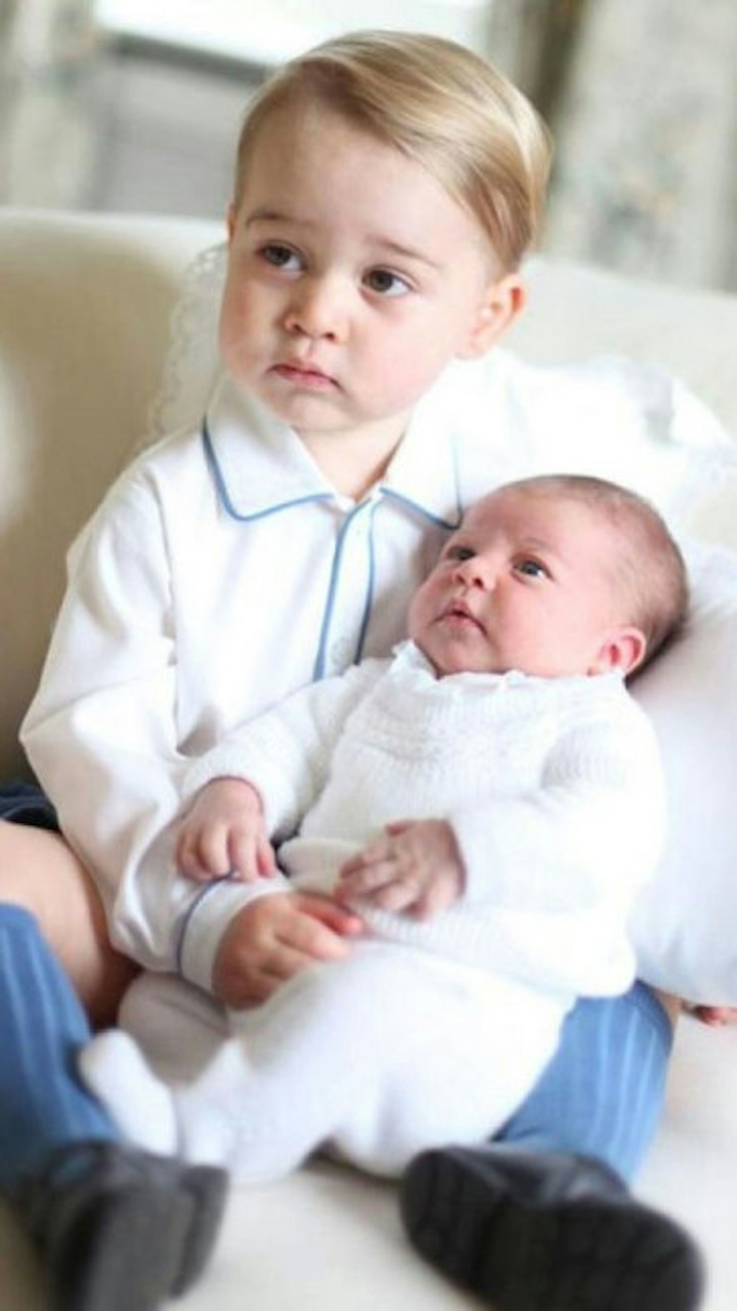 Princess Charlotte with big brother Prince George