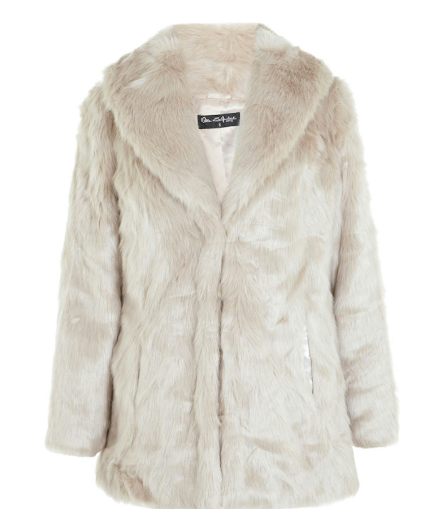 Cream faux fur jacket