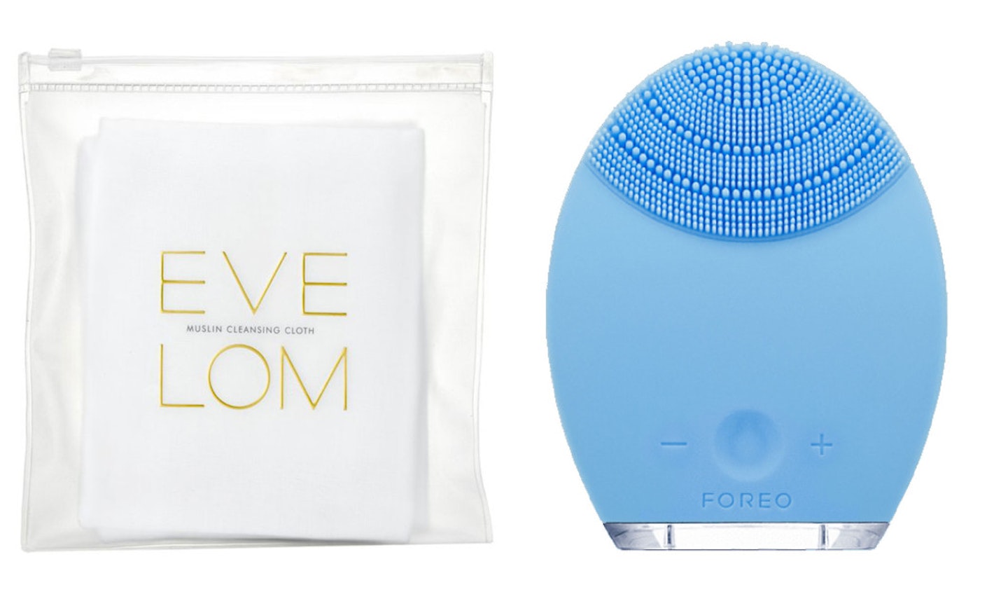 Eve Lom muslin cleansing cloths, &pound;14, FOREO Luna, from &pound;99,