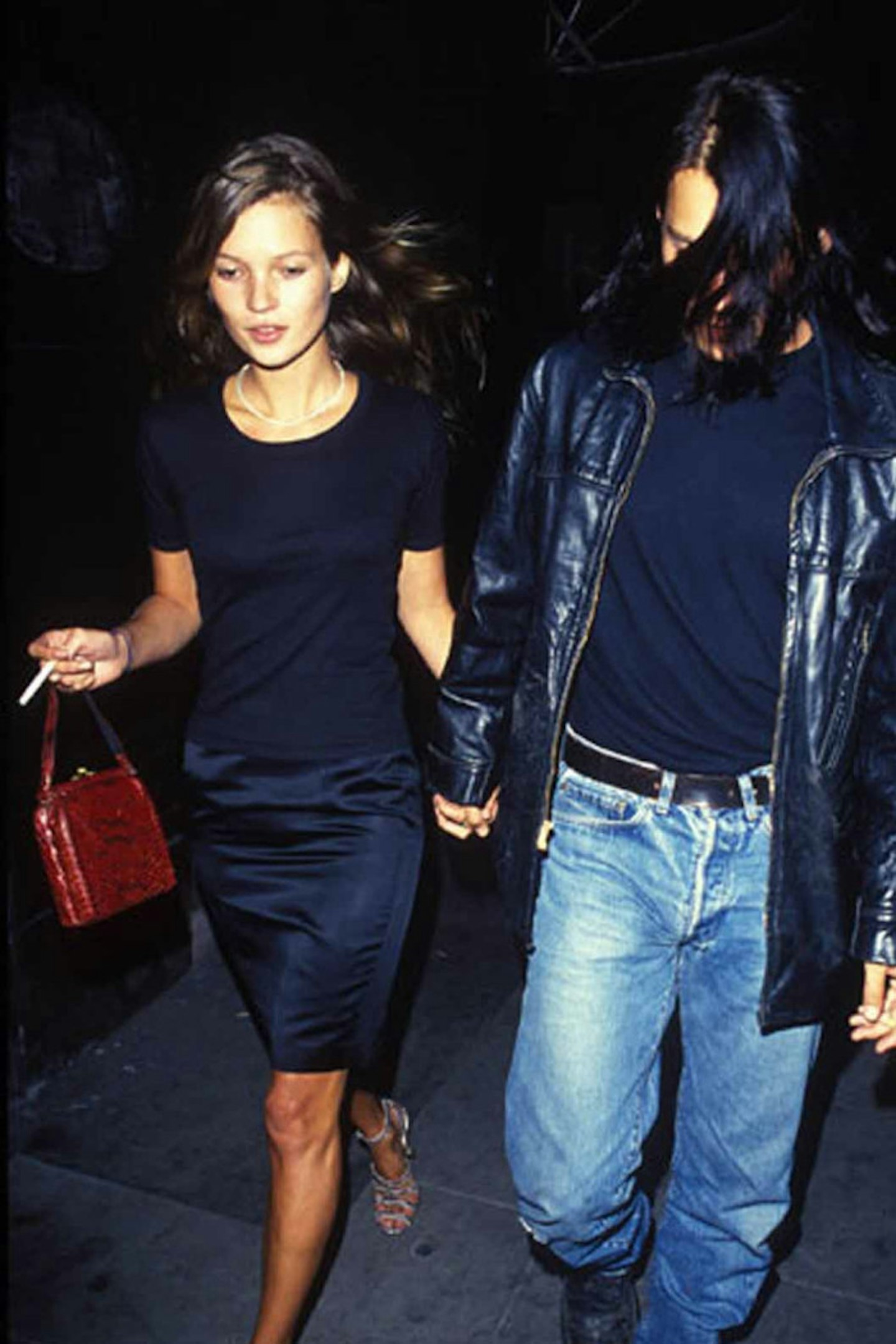 55Kate Moss style black skirt 1995