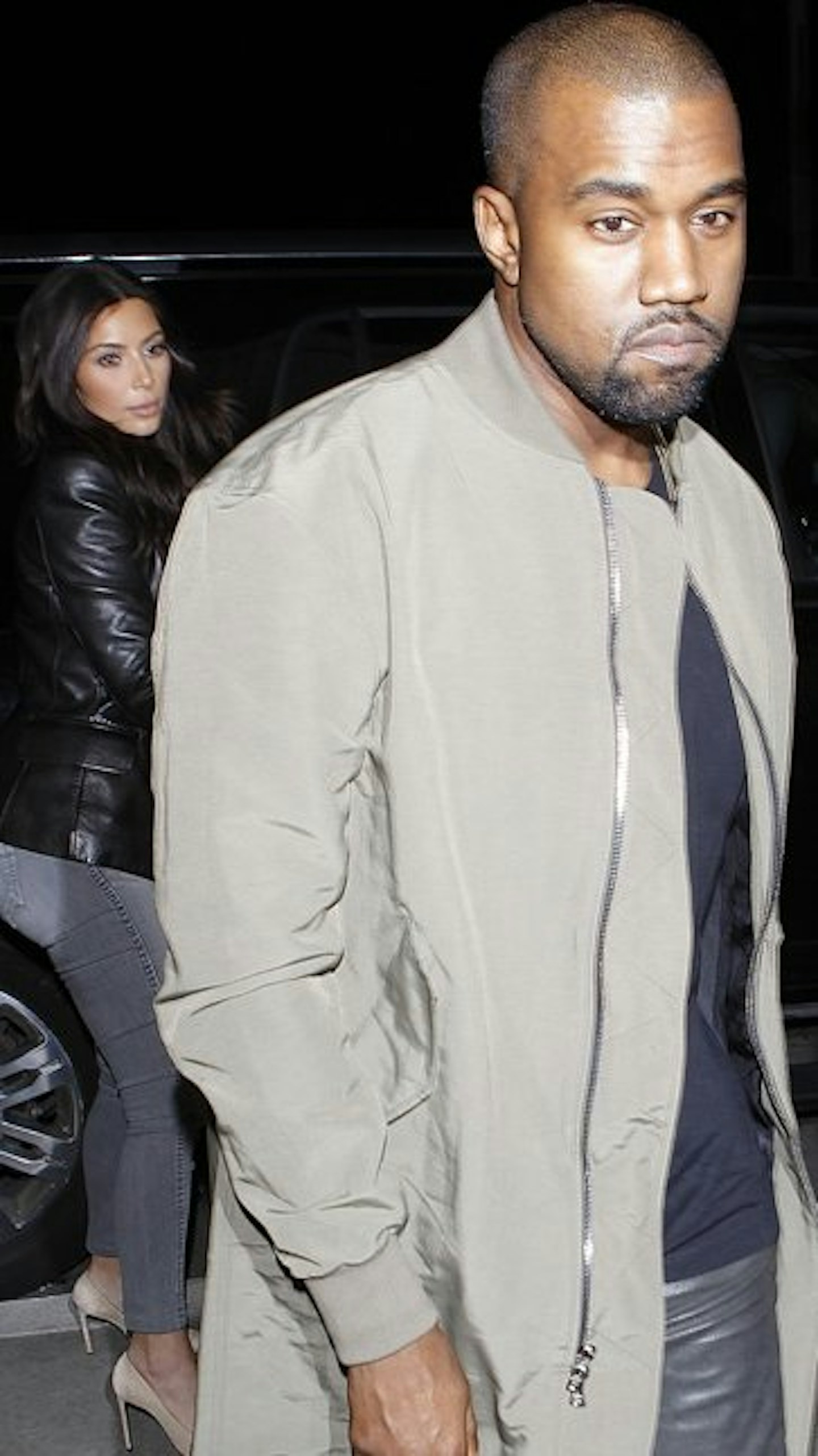 Kim arrived with fiance Kanye West