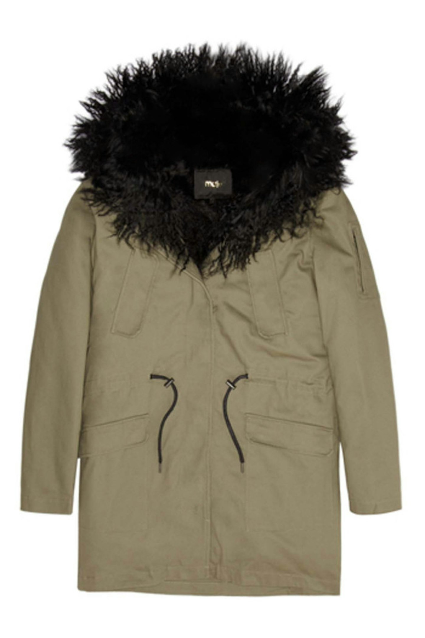 45. Parka with black fur, £580, Maje at Net-A-Porter