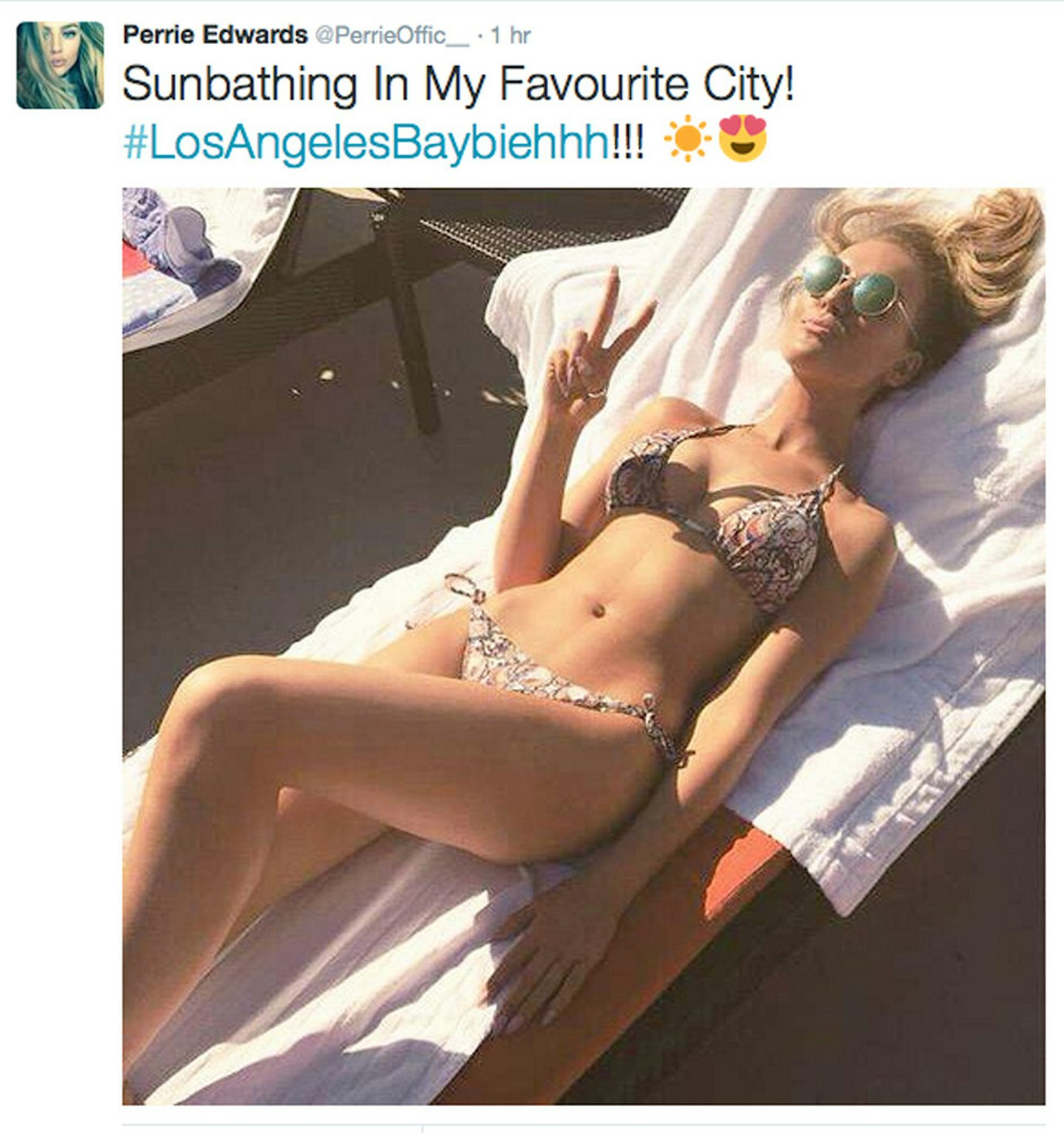 We see what you're up to, Perrie...
