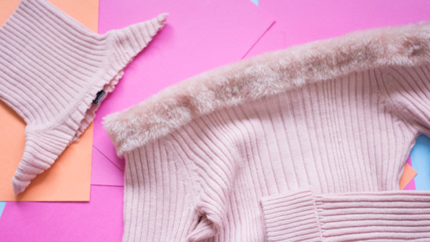 DIY Fur Trim Sweater