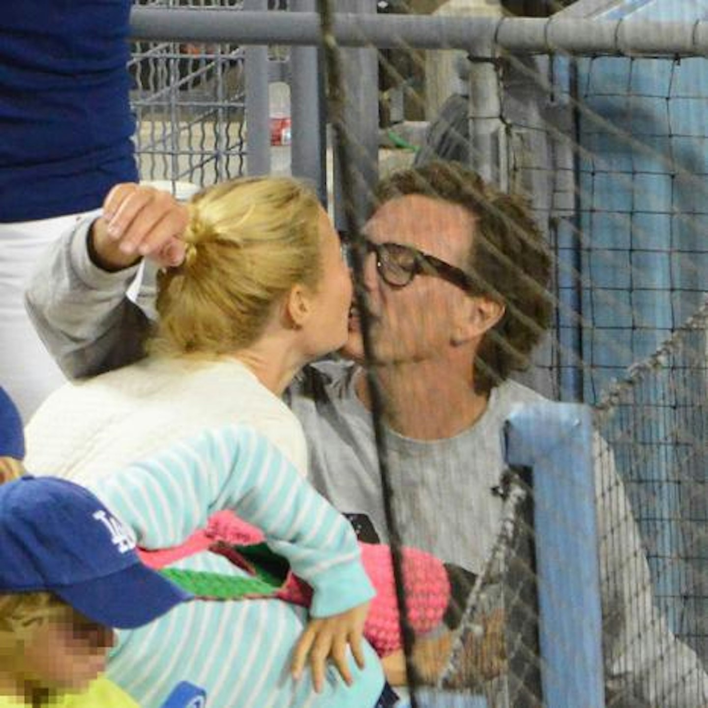 Gwyn and Donovan attended the Dodgers game along with her children