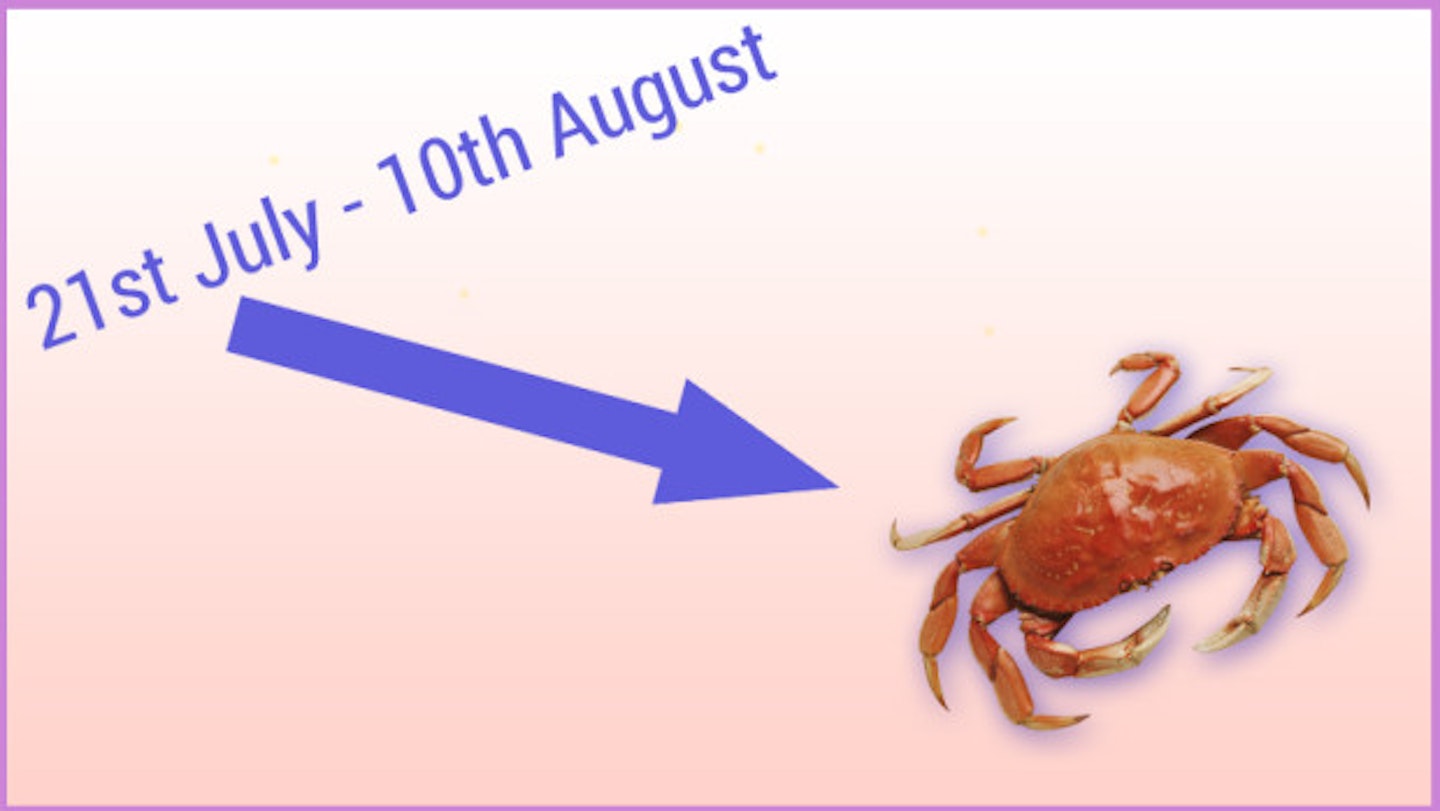 21st July - 10th August: Cancer (the crab)