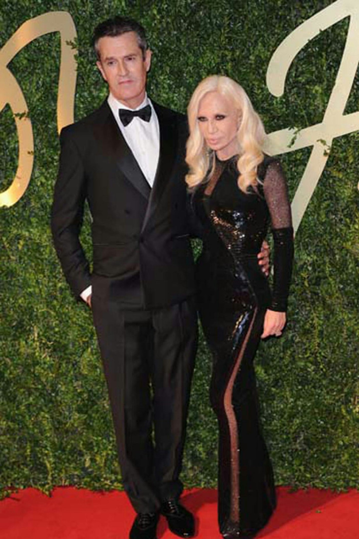 Rupert Everett and Donatella Versace