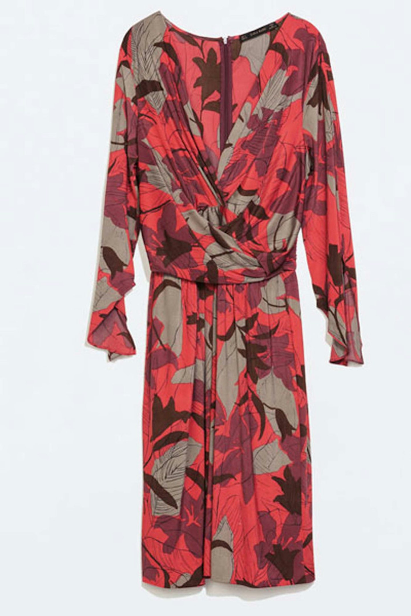 Red Floral Wrap Dress, £39.99, Zara
