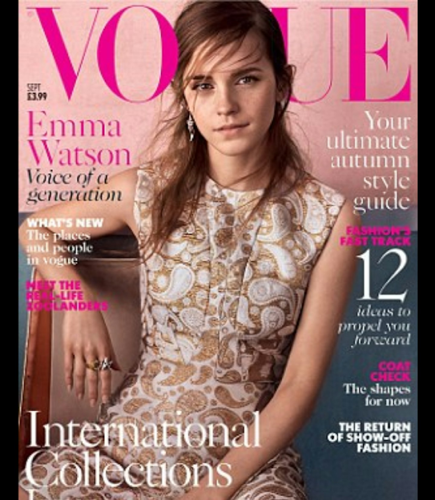 Emma in the September issue of Vogue UK