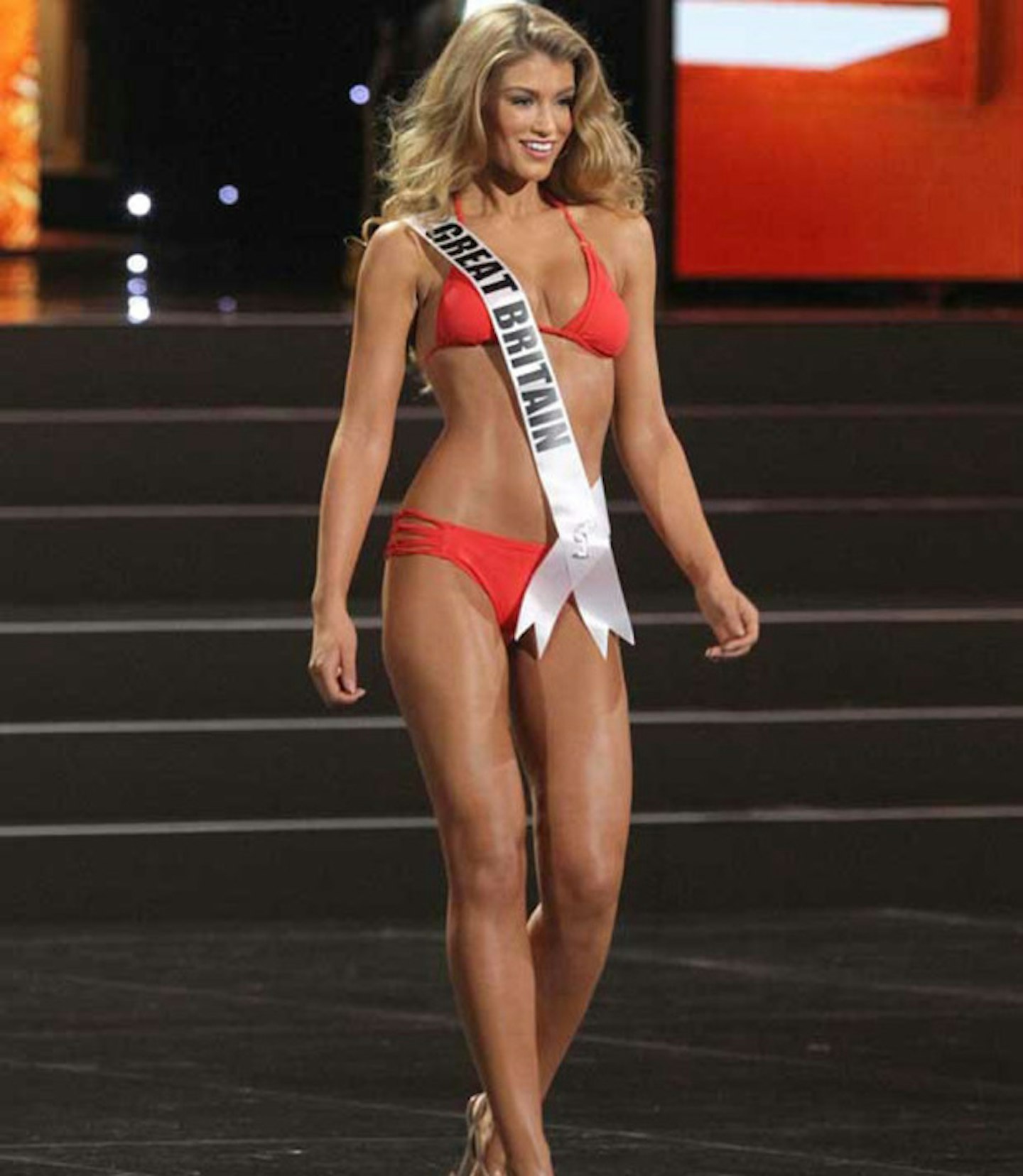 Amy Willerton wearing not that much at Miss Universe
