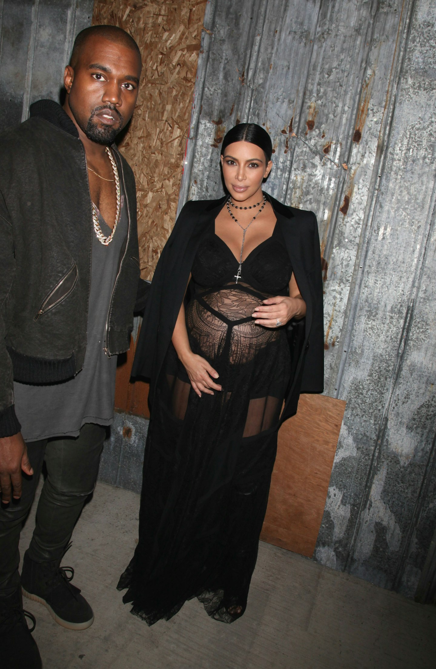 Kim and Kanye at Givenchy's show at NYFW this year.