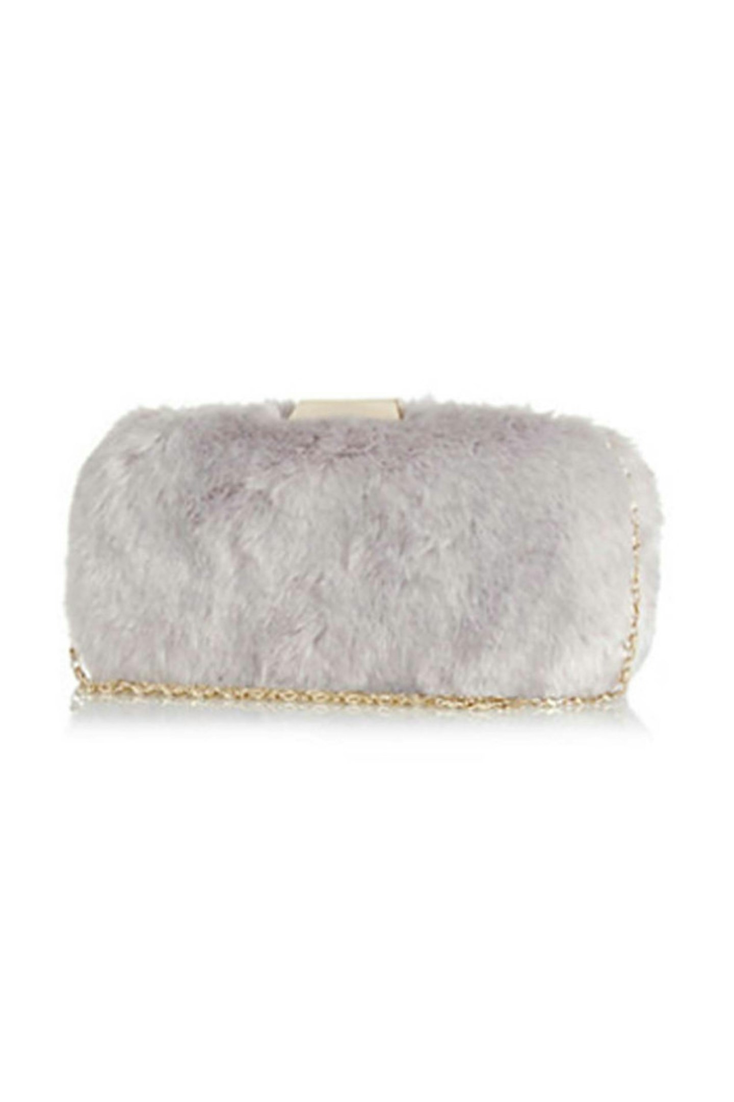 8. Faux fur box clutch, £30, River Island