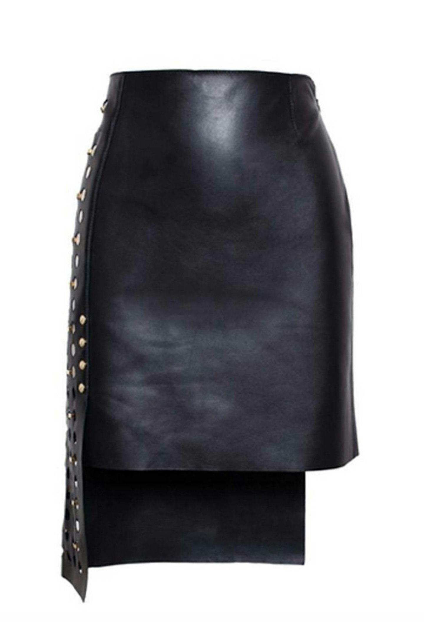 18. Leather panel skirt, £1095, Versus at Browns