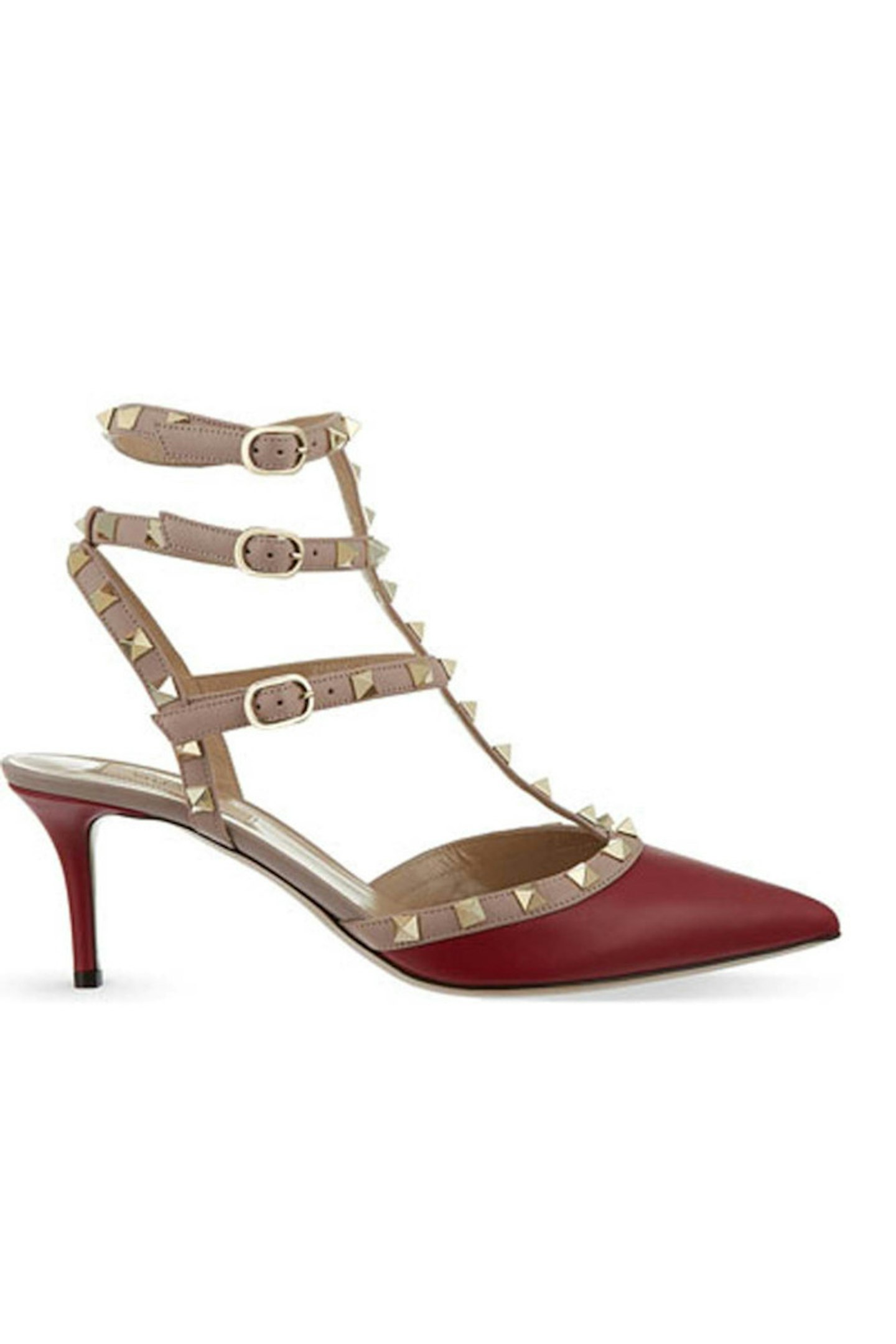 Studded Red and Beige Heels, £610, Valentino at Selfridges