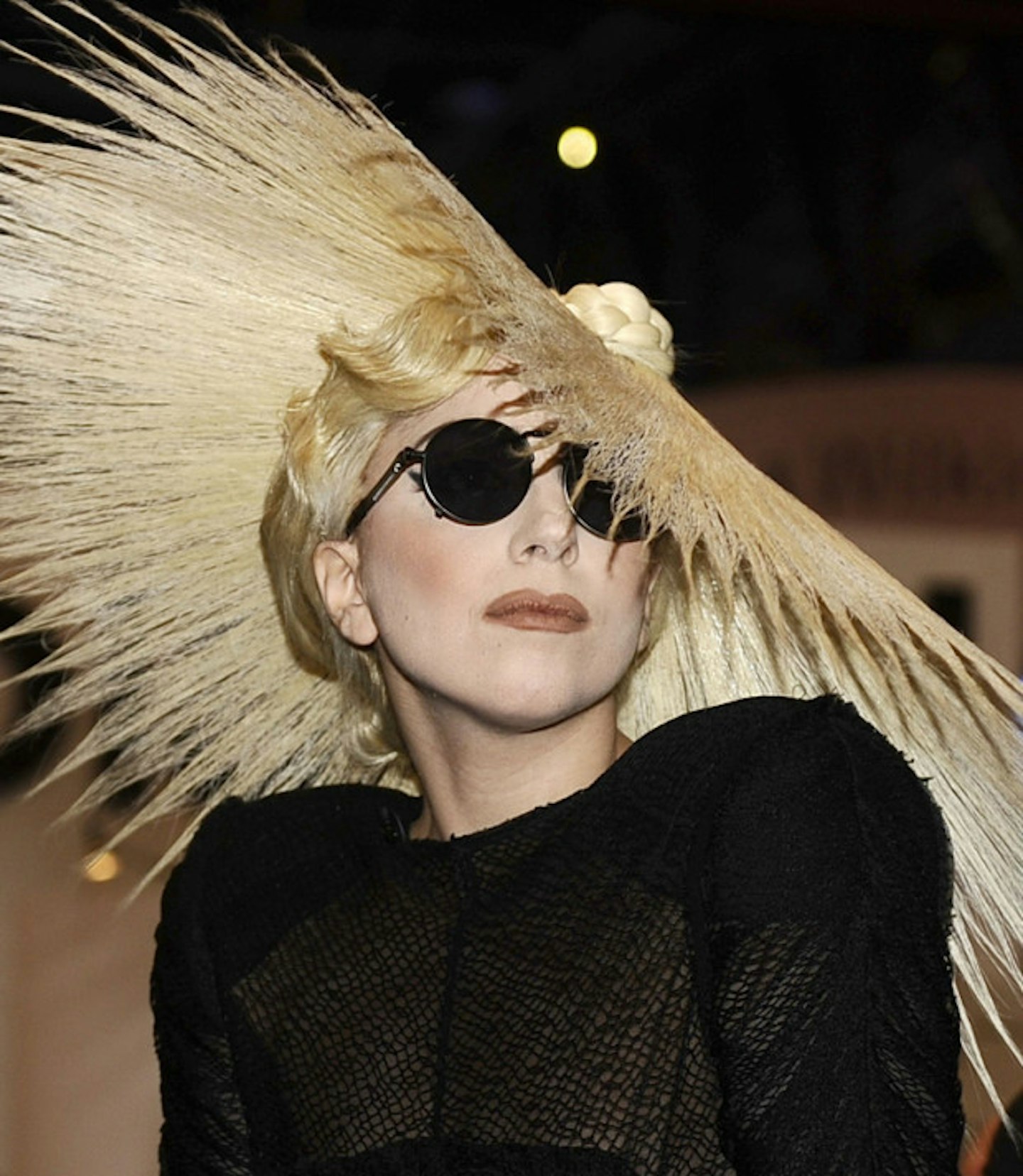 Lady gaga hairhat made of hair