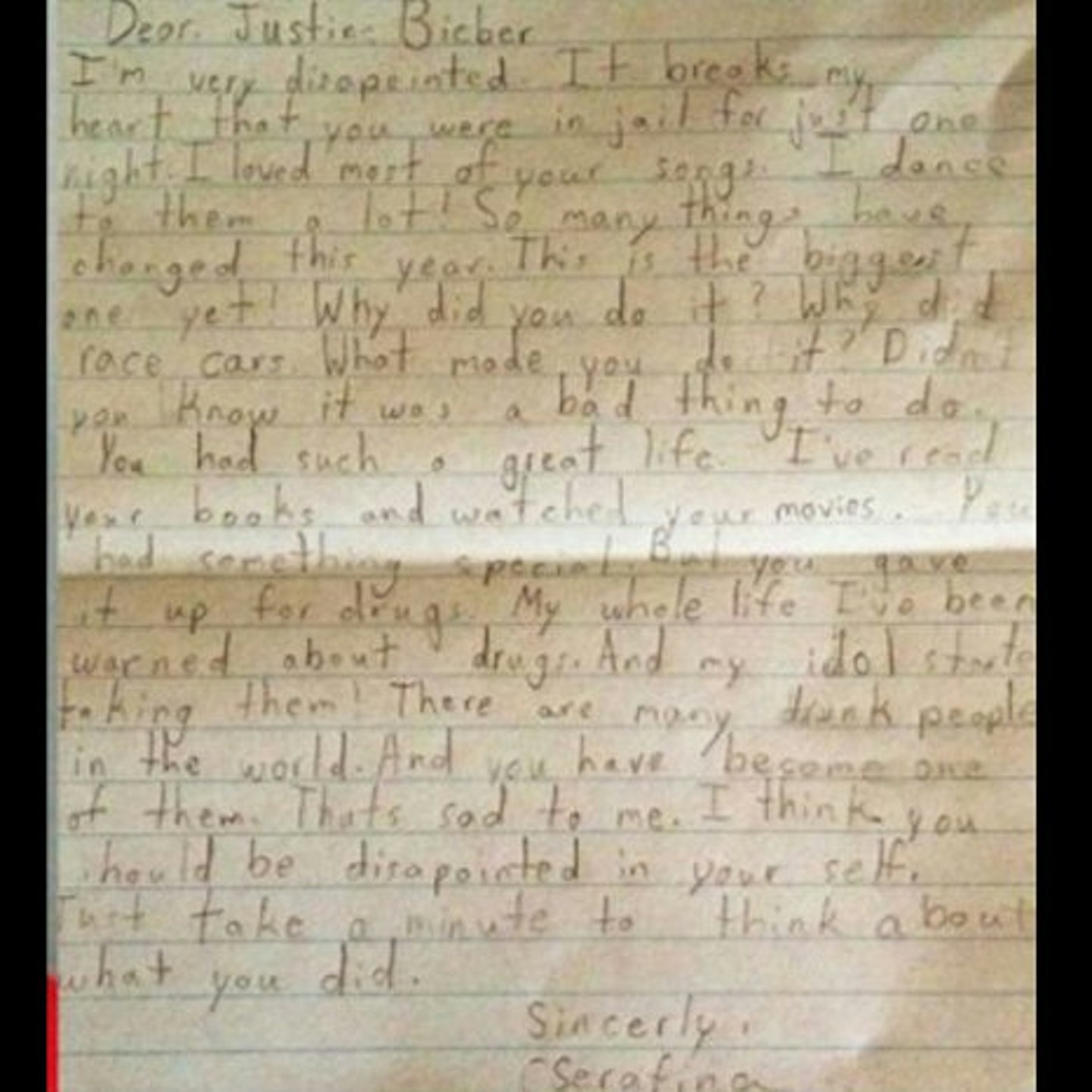 The letter