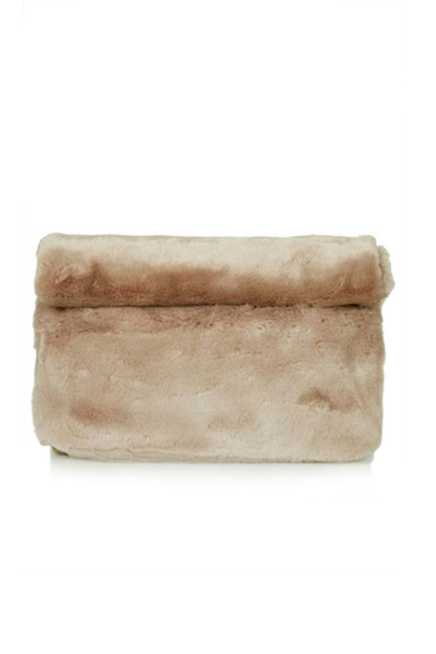 49. Faux fur roll up clutch, £32, Topshop