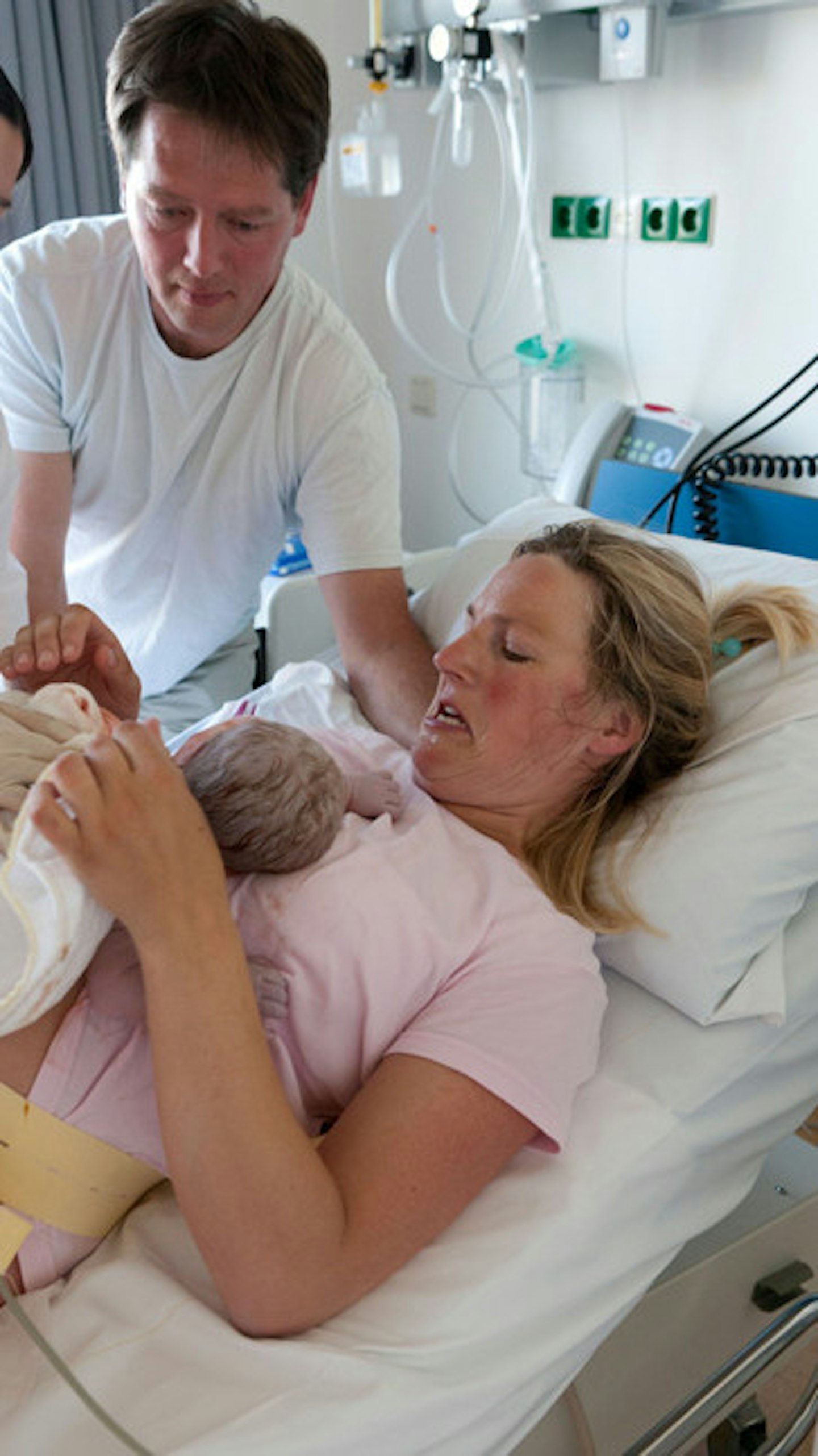 The woman was told to 'hurry up' as she gave birth (stock image)