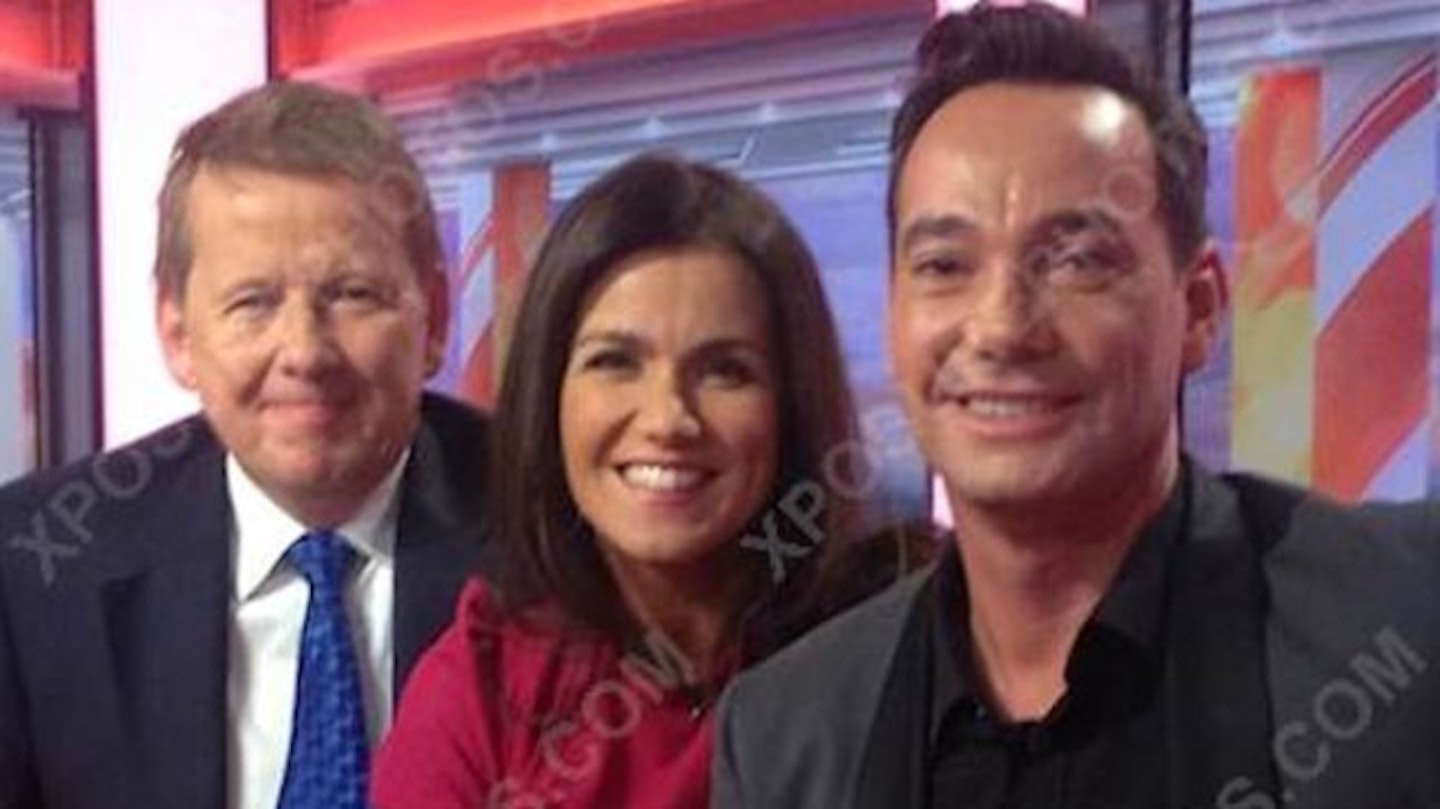 Susannah Reid with her co-anchor Bill Turbull and Strictly judge Craig Revel Horwood. The news reader suffered some criticism this week.