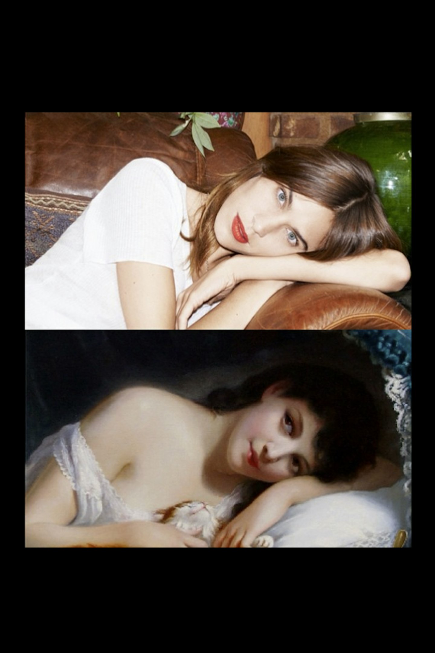 Art-lexa Chung: "A Reclining Beauty With Cat" by Fritz Zuber-Bu00fchler / AC for AG by #AngeloPennetta.