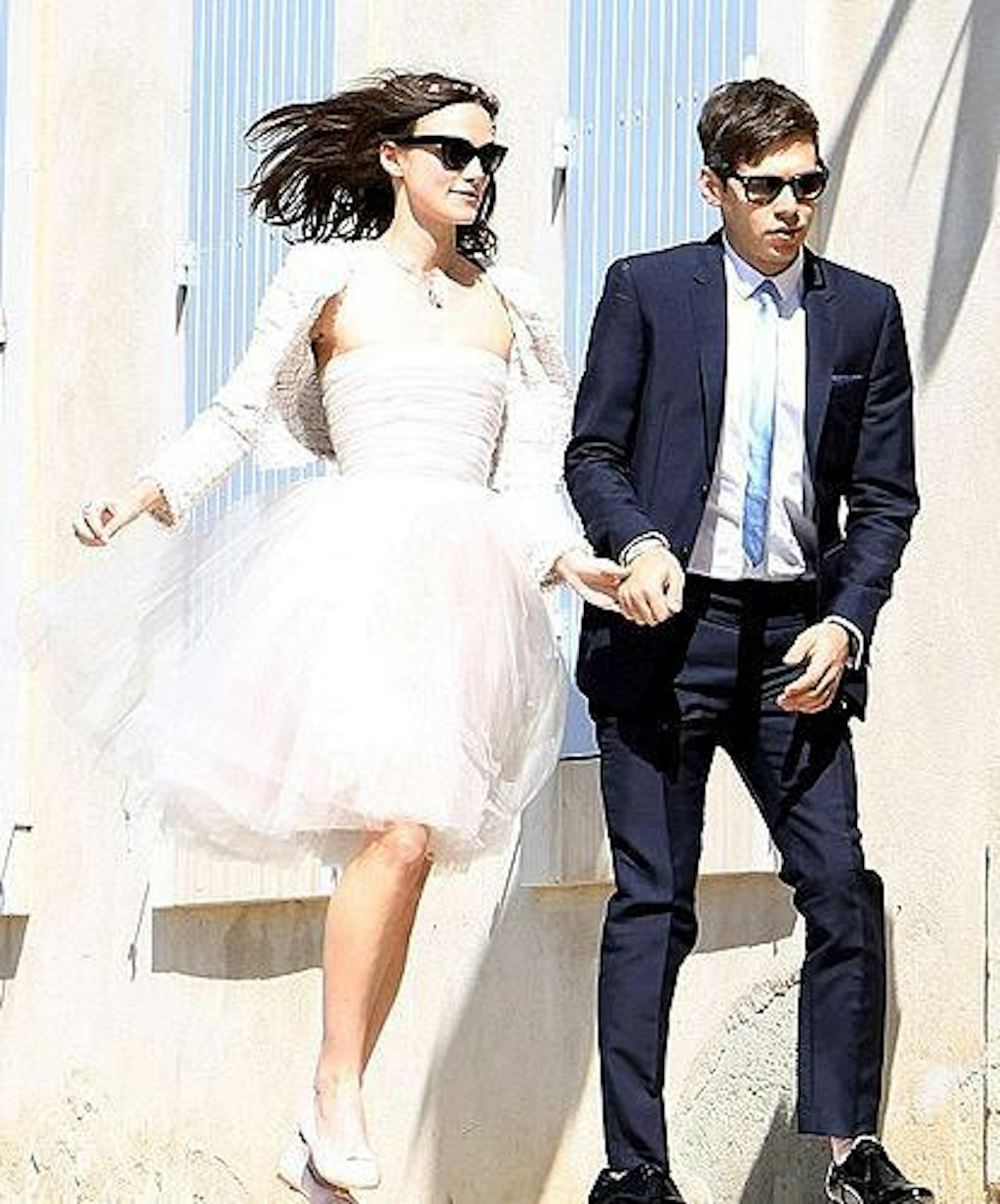 Keira and new husband James Righton after tying the knot in France