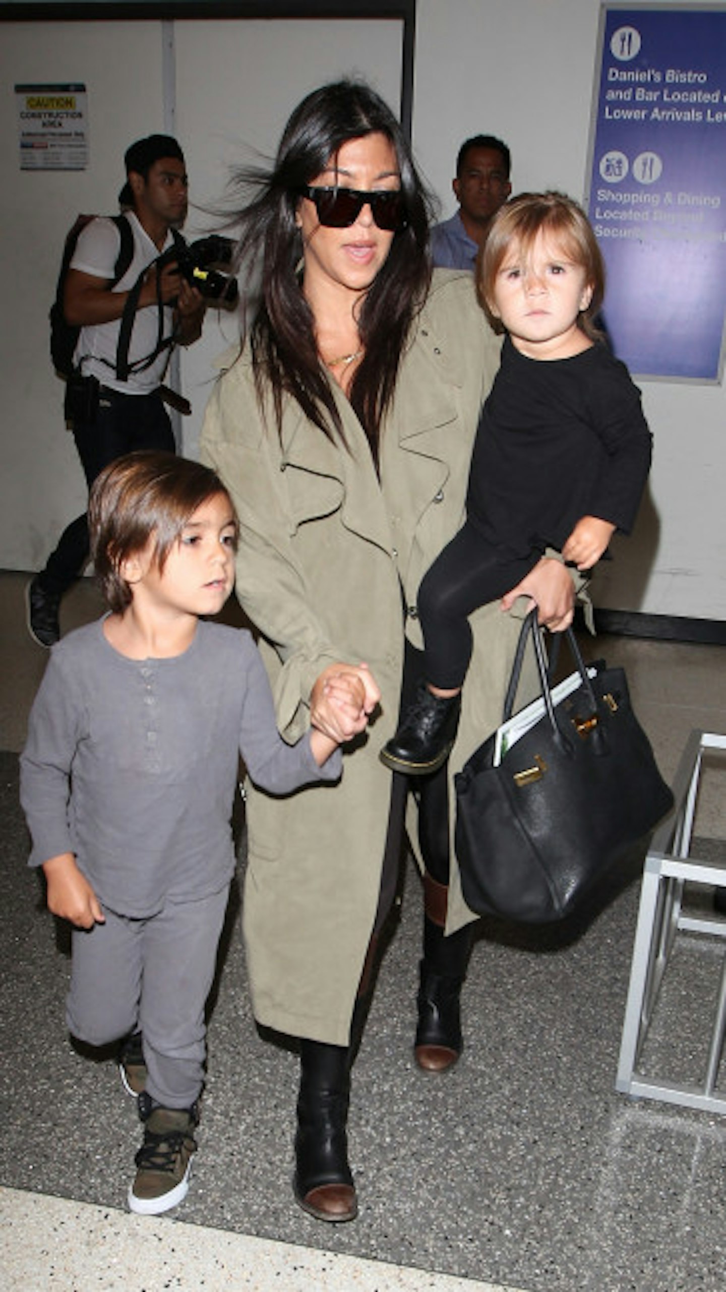 Kourtney with daughter Penelope and son Mason