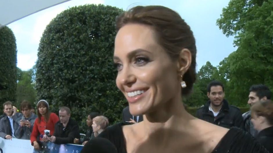 Angelina Jolie on making small children cry at Maleficent premiere