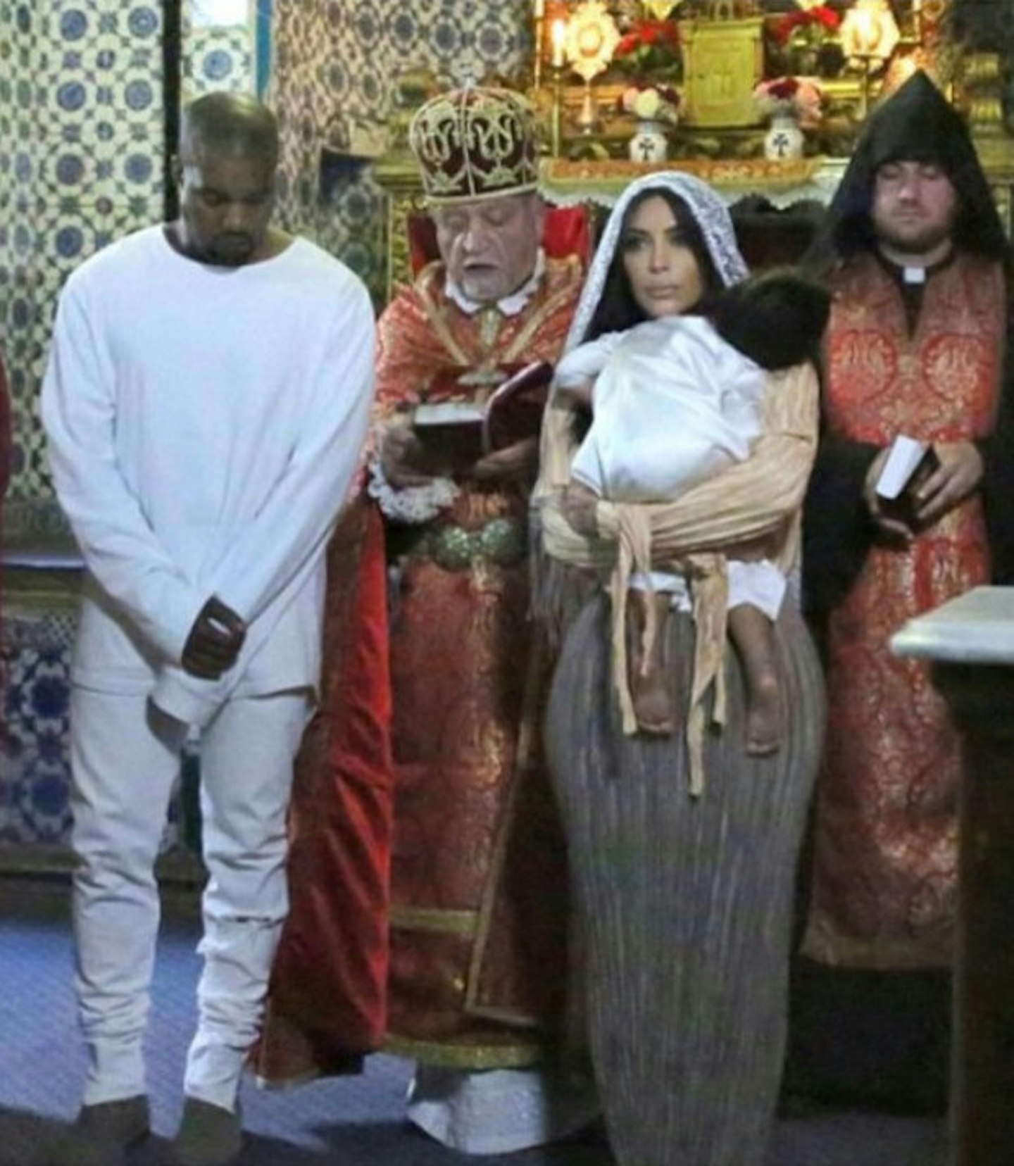 Kim Kardashian North West christening 2