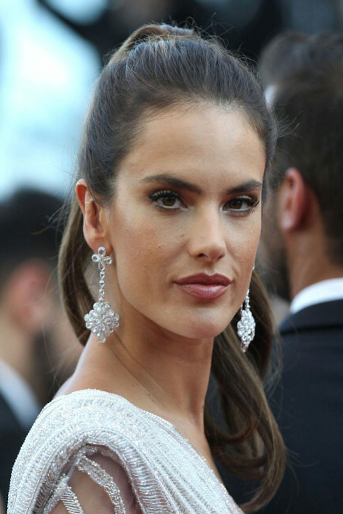 Try a flicky, princessy ponytail like Alessandra Ambrosio