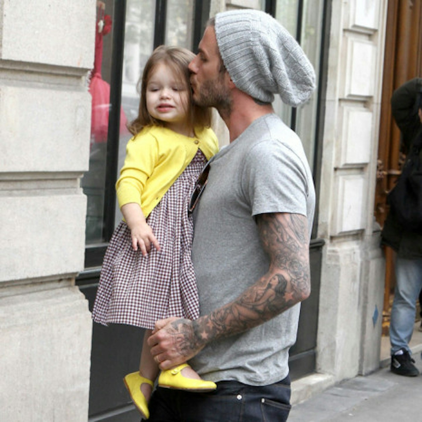 She may only be three, but Harper helps David pick his outfits!