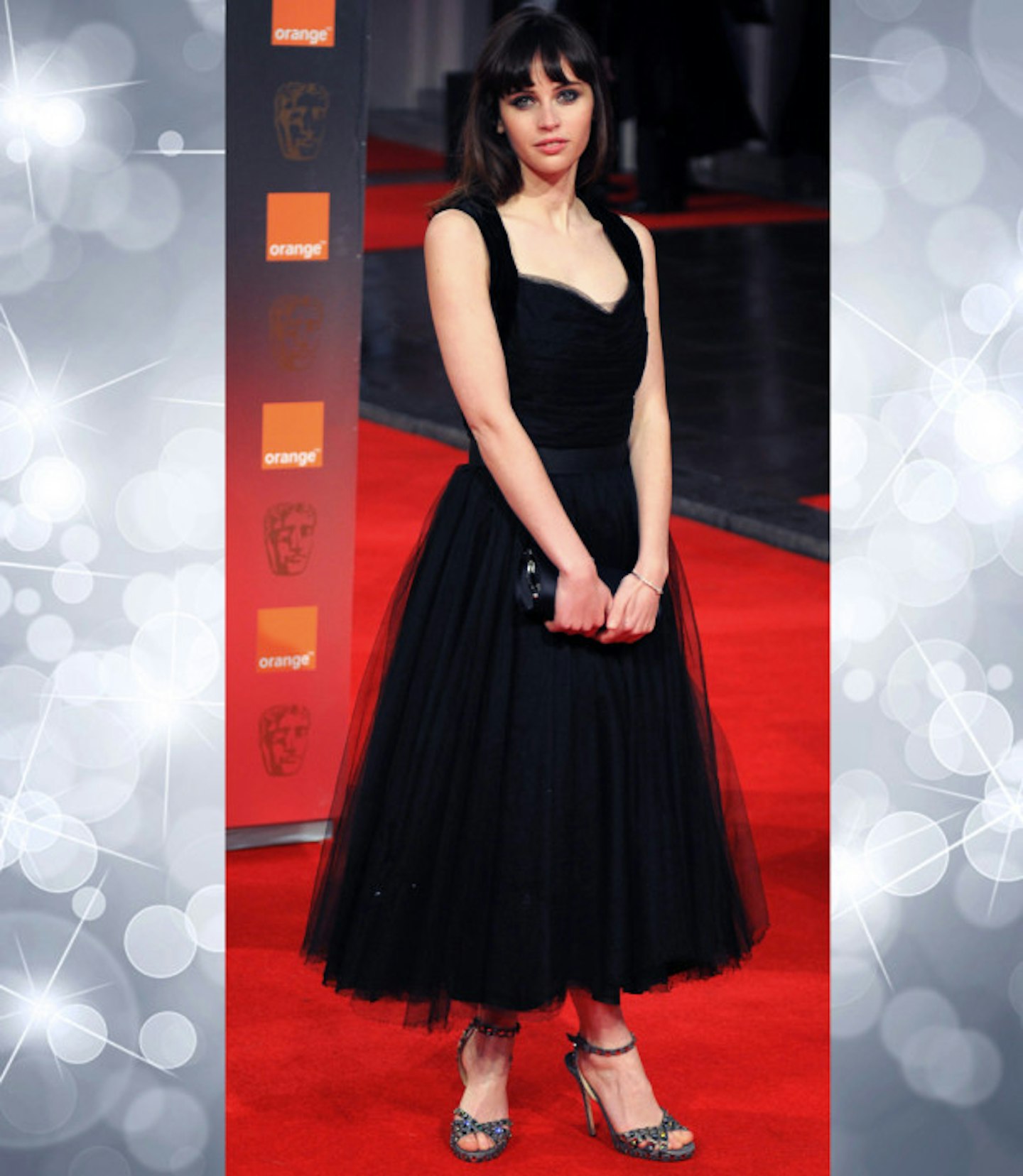 felicity-jones-best-outfits-black-tulle-dress