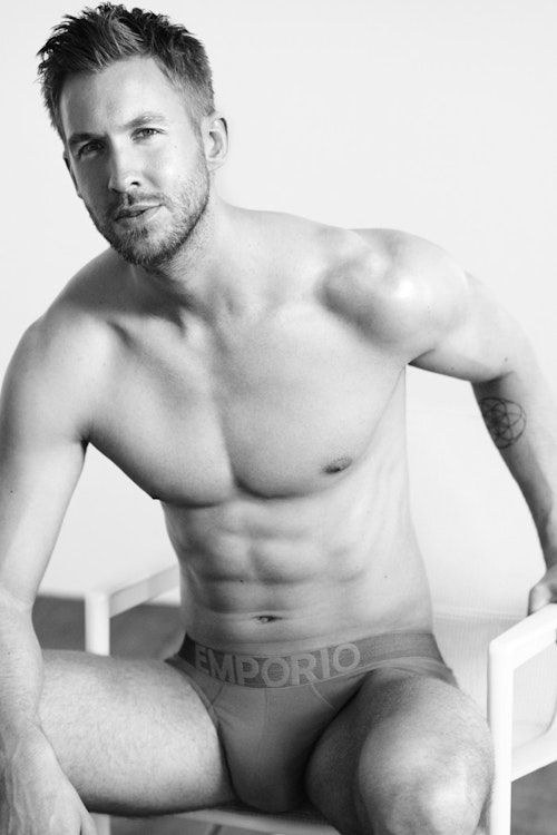 Blimey! Calvin Harris Poses In His Pants For Emporio Armani Campaign |  Grazia