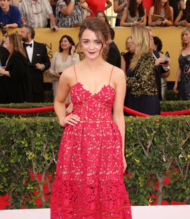 maisie williams red dress Maisie Williams - British Vogue Gq