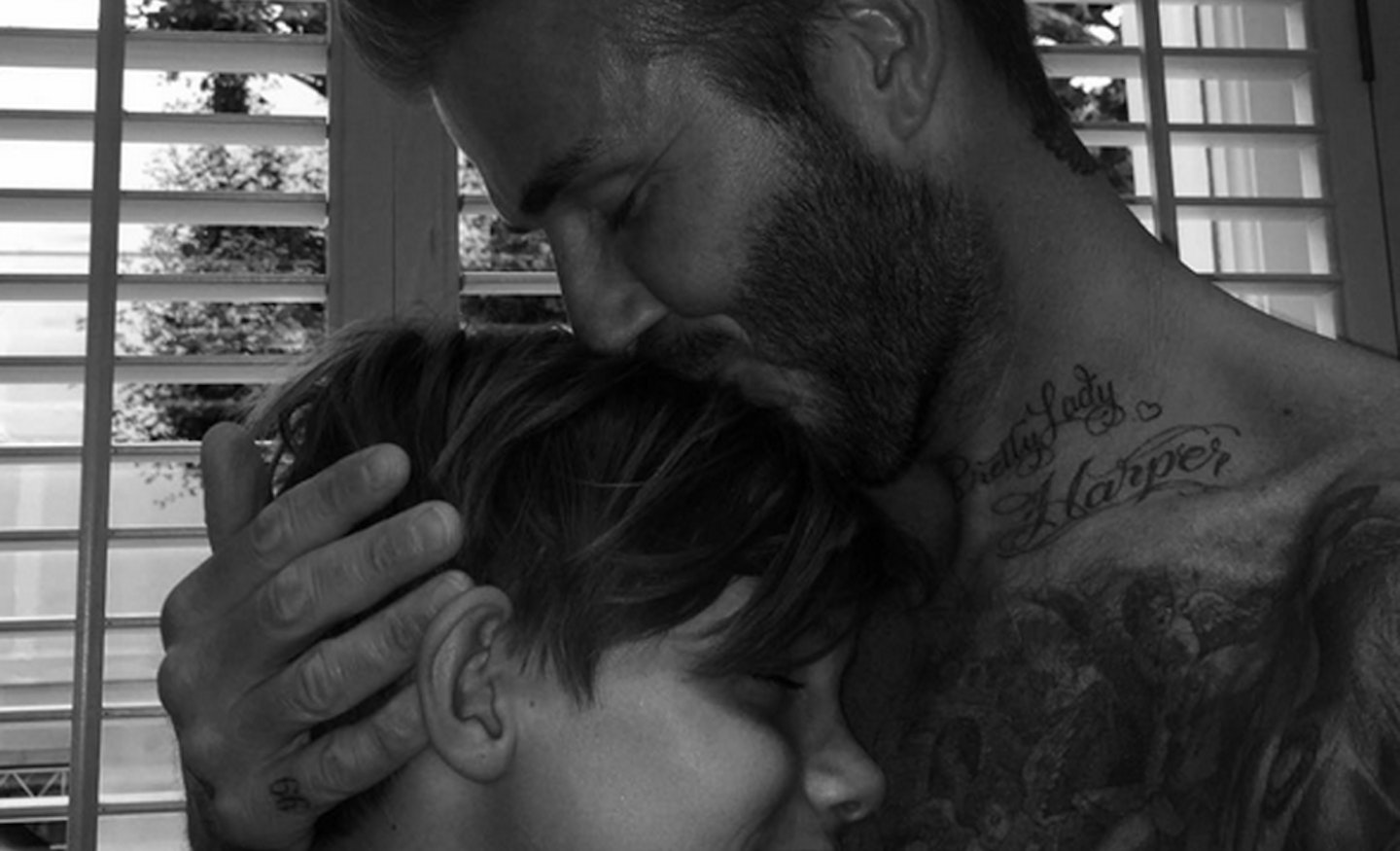 Romeo and David Beckham, September 2015