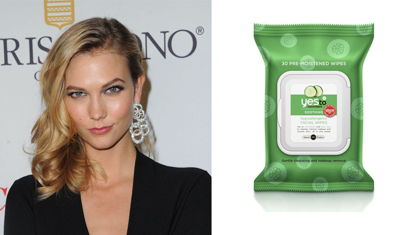 celebrity-skin-secrets-karlie-kloss-yes-to-cucumbers-face-wipes
