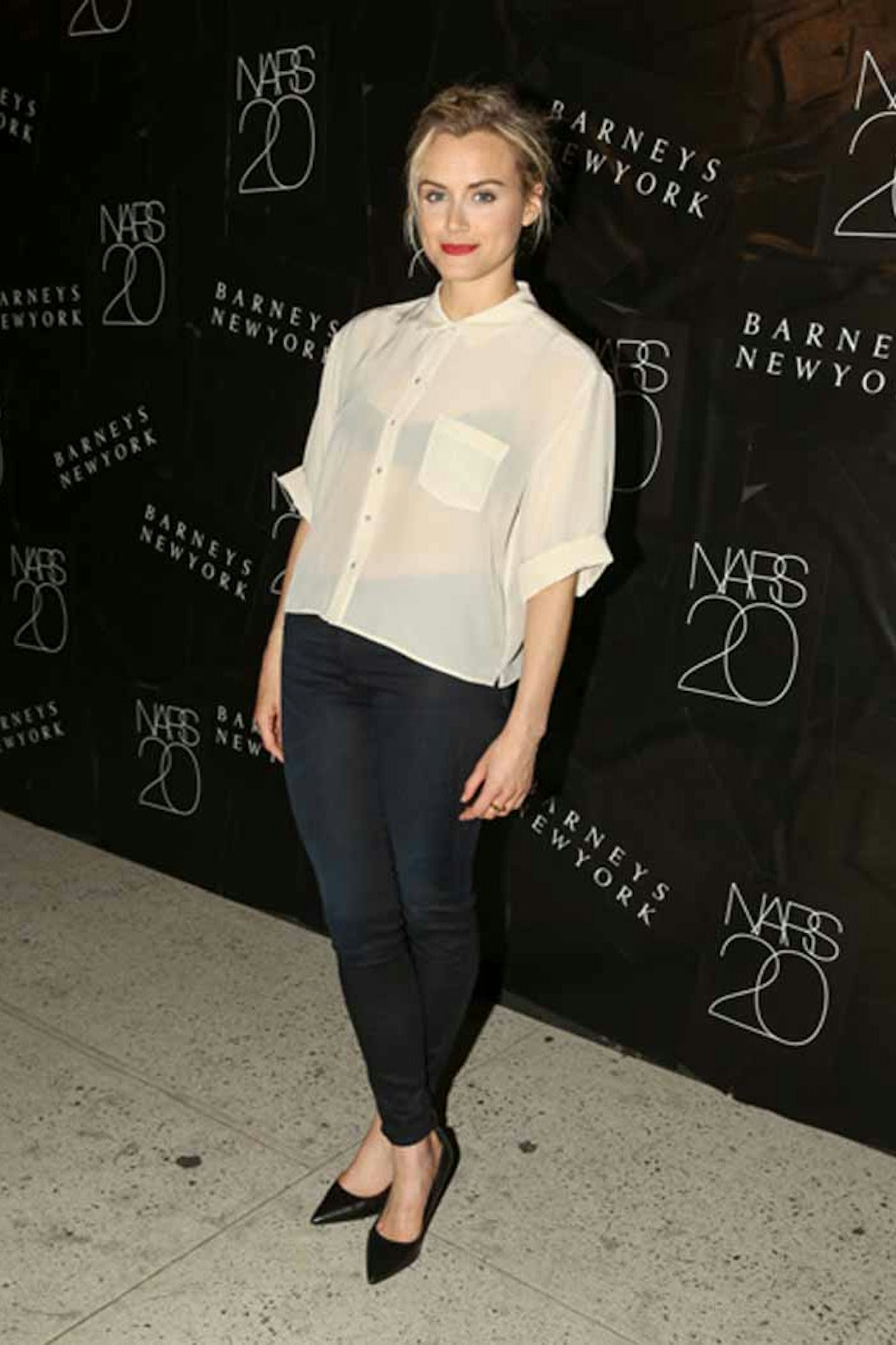 Taylor Schilling at Nars 20th Anniversary celebration, Maccarone Gallery, New York - 4 September 2014
