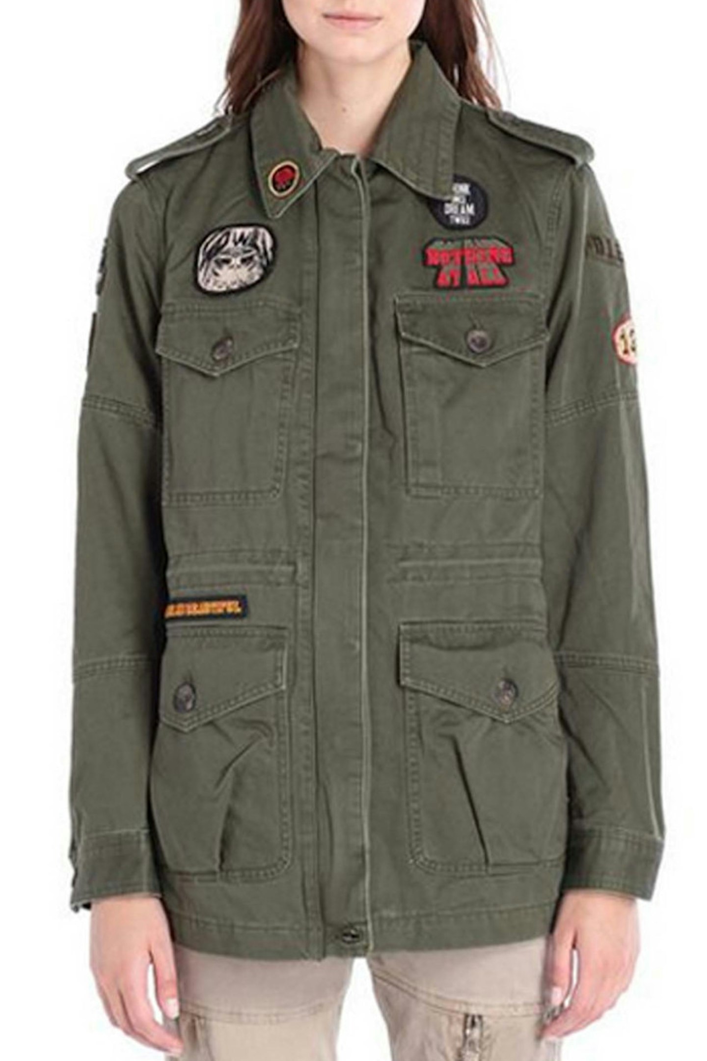 49. Khaki green jacket, £250, Diesel