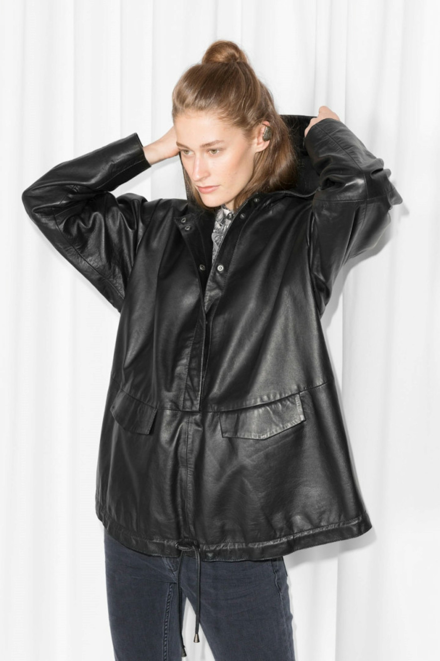 & Other Stories Leather Anorak, £245.00