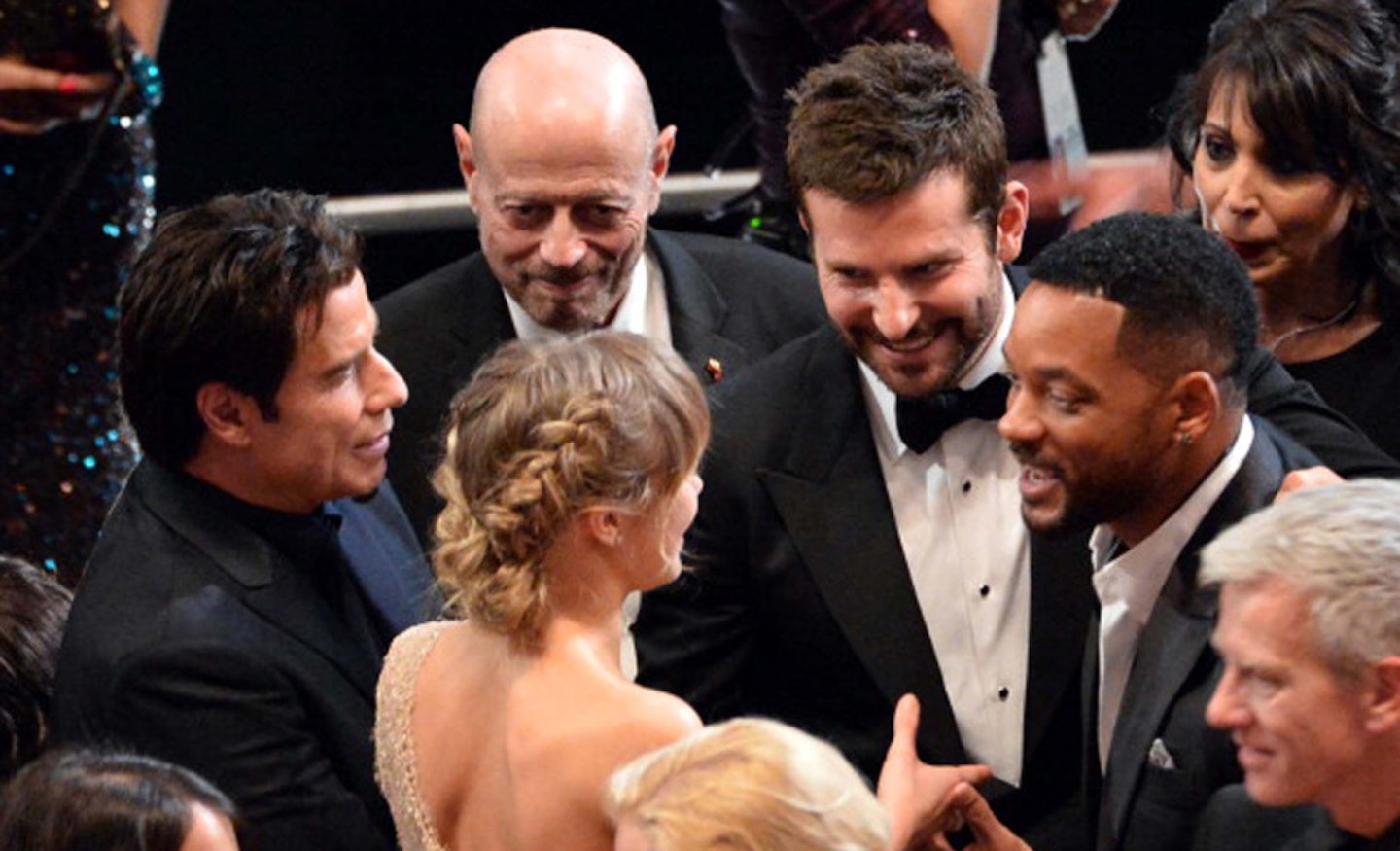 Bradley Cooper and Suki Waterhouse at the Oscars, March 2014