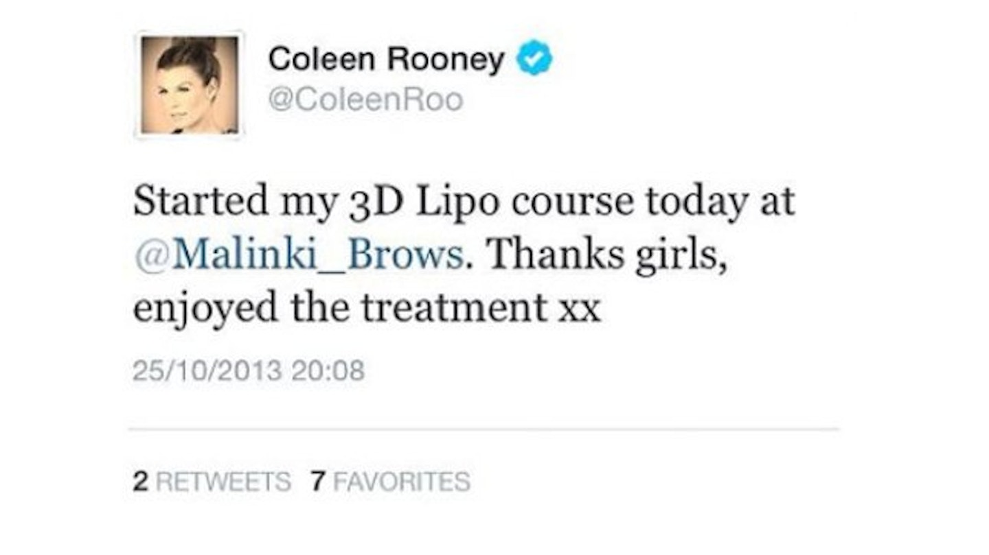Coleen posted this tweet after receiving her first treatment