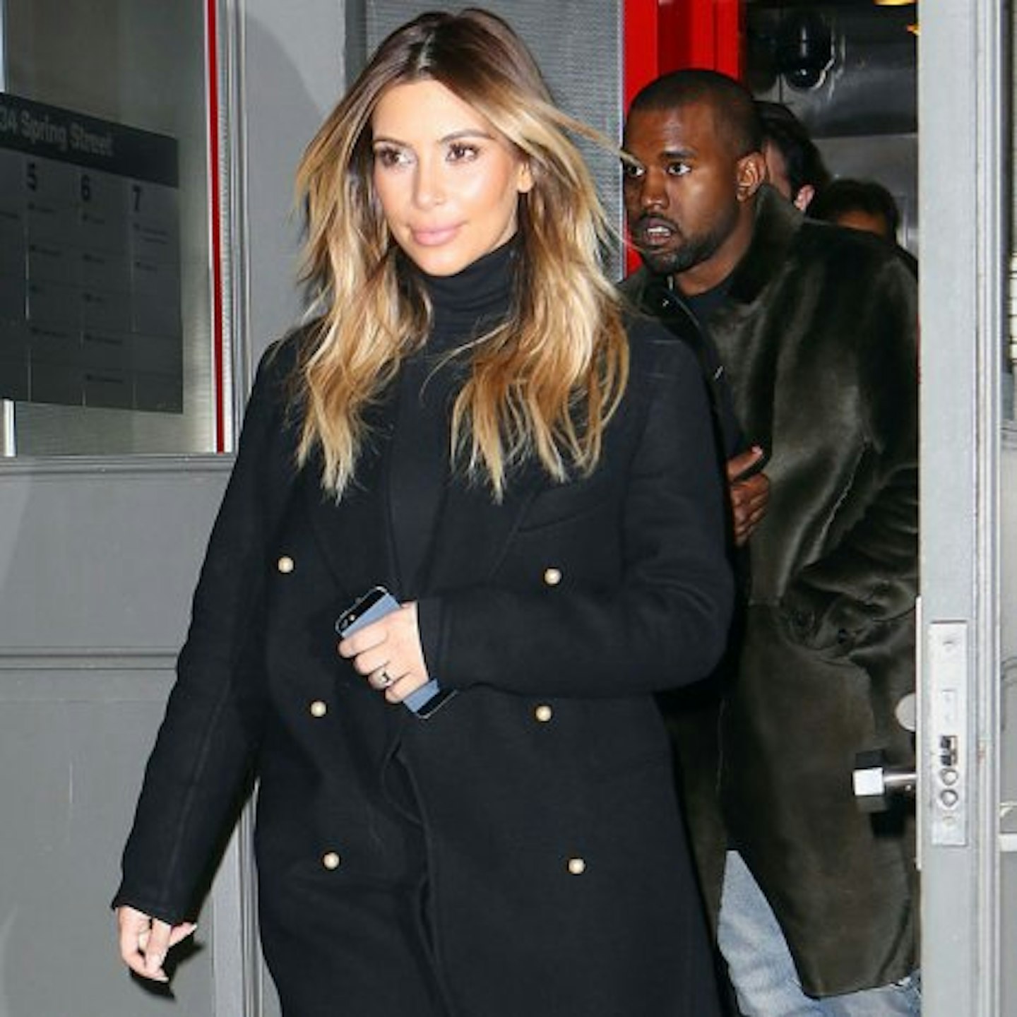 Kim Kardashian with husband-to-be Kanye West