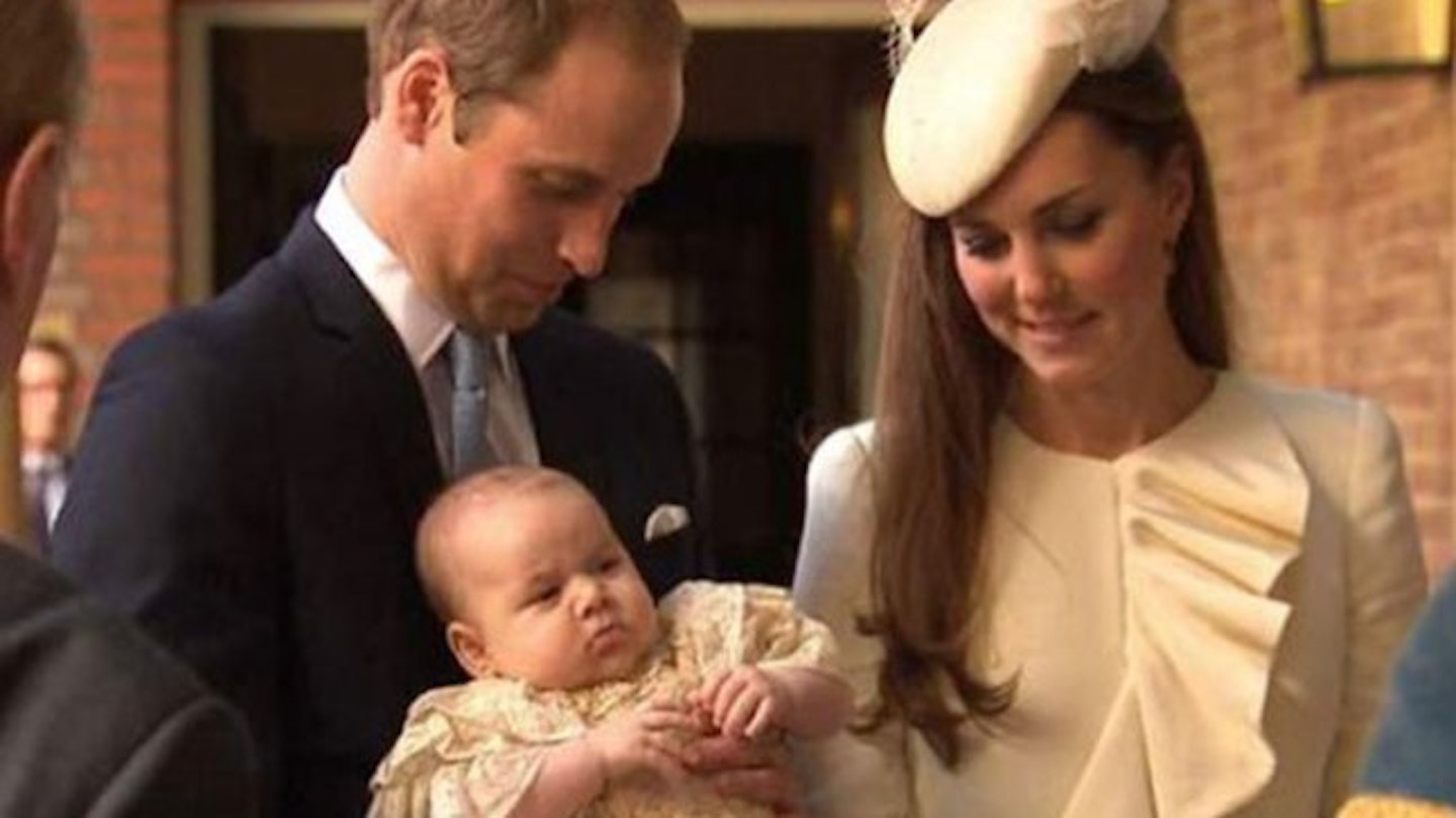 Prince George with his parents, Prince William and Catherine, the Duchess of Cambridge