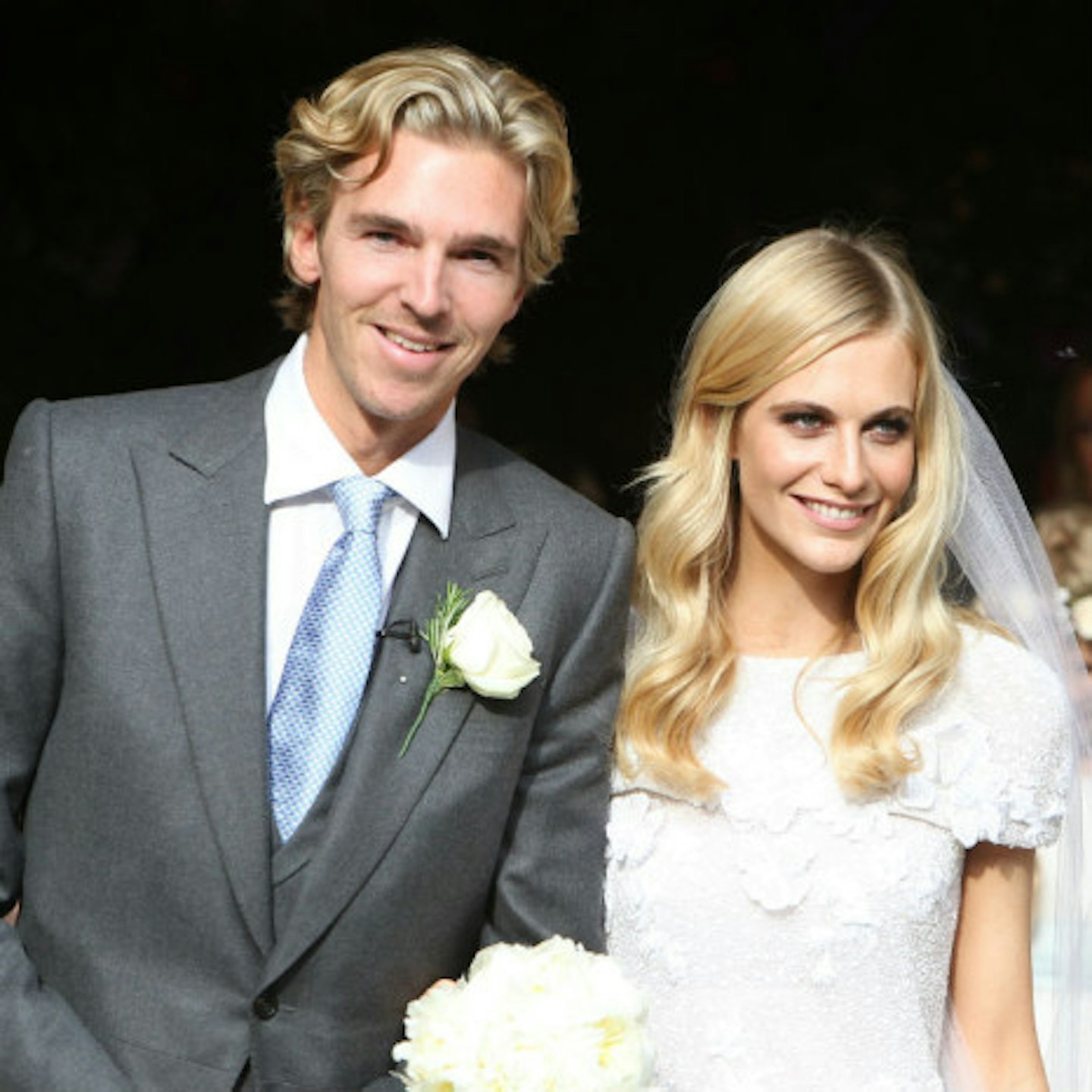 Poppy wed her long term boyfriend, James Cook, in Knightbridge, London