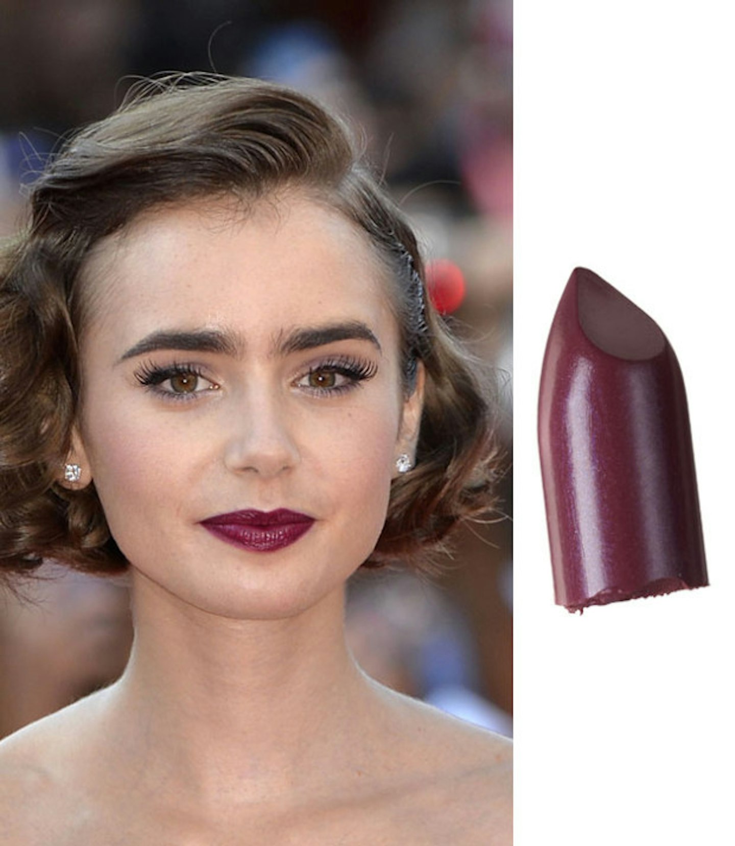 Lily Collins' vampy berry