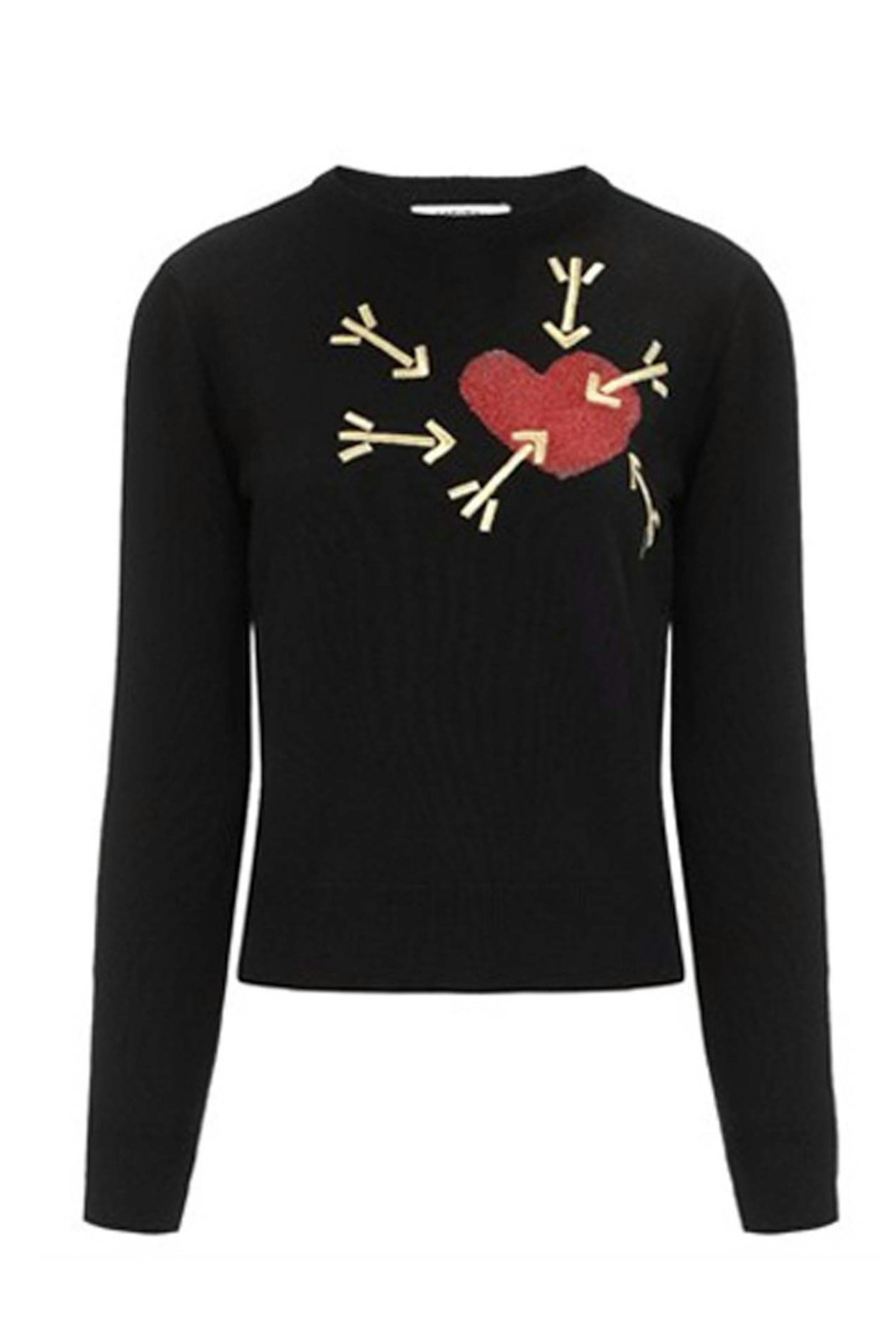 8. Black embroidered heart jumper, £250, Carven at Avenue 32