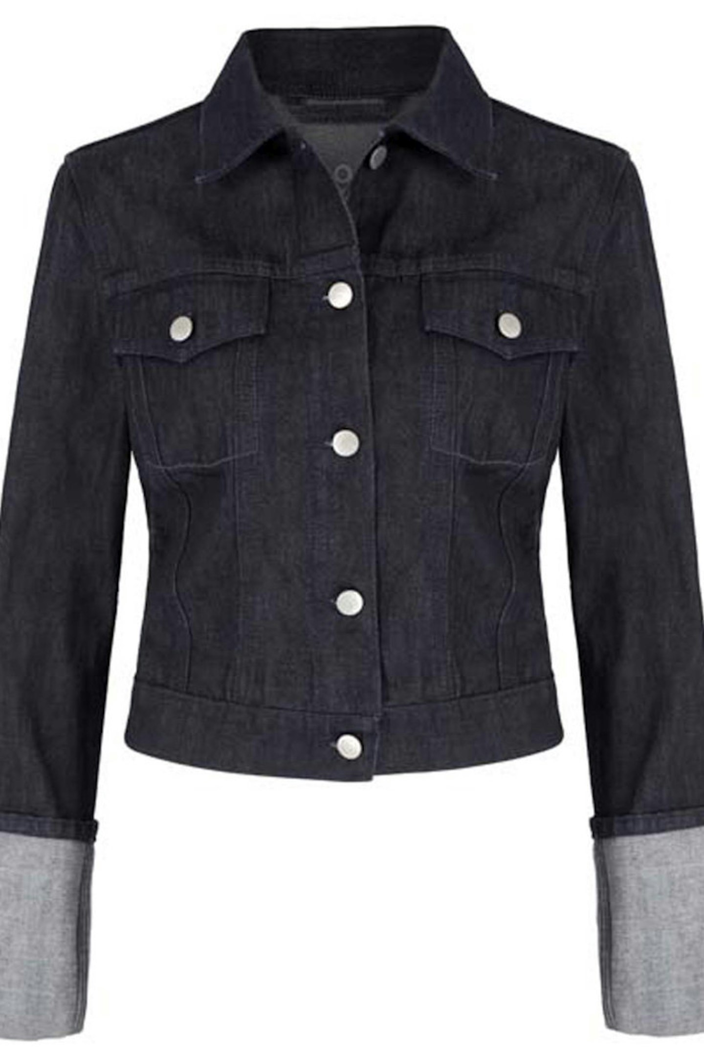 3. TURN UP CUFF CROP JACKET